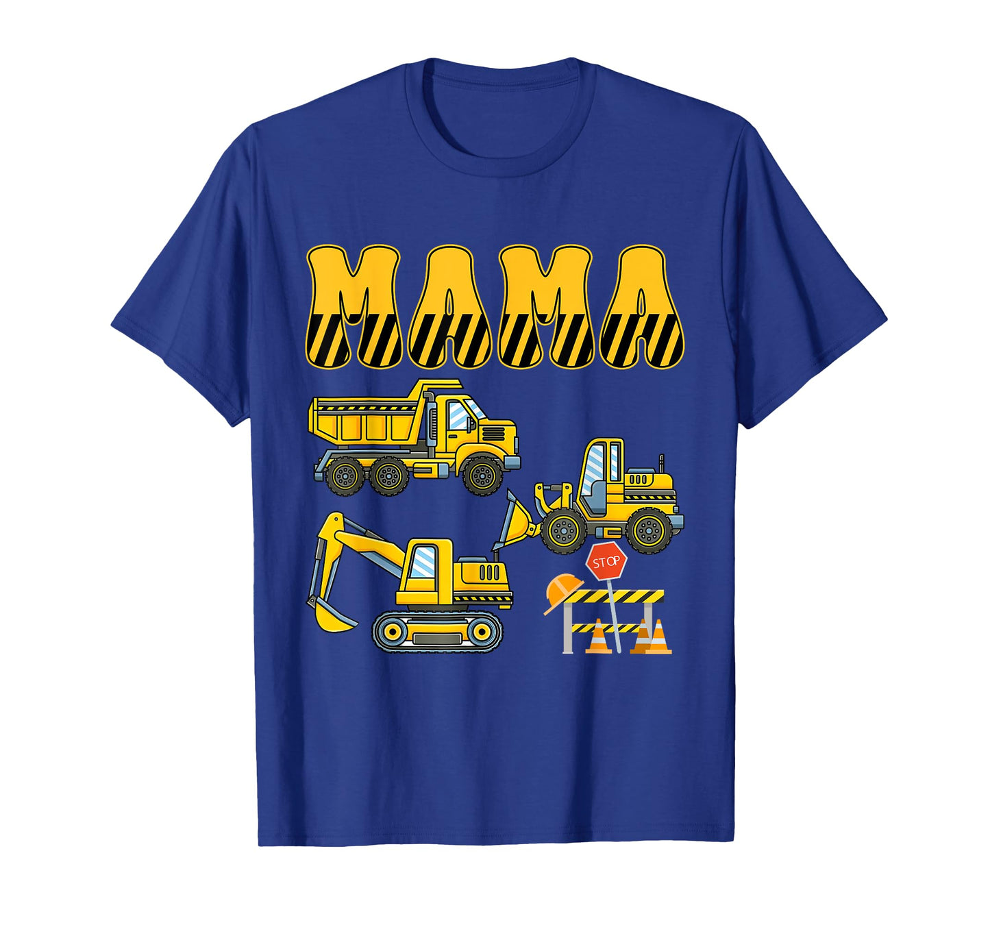 Funny Mama Construction Excavator Kids Boy Family Set T-Shirt