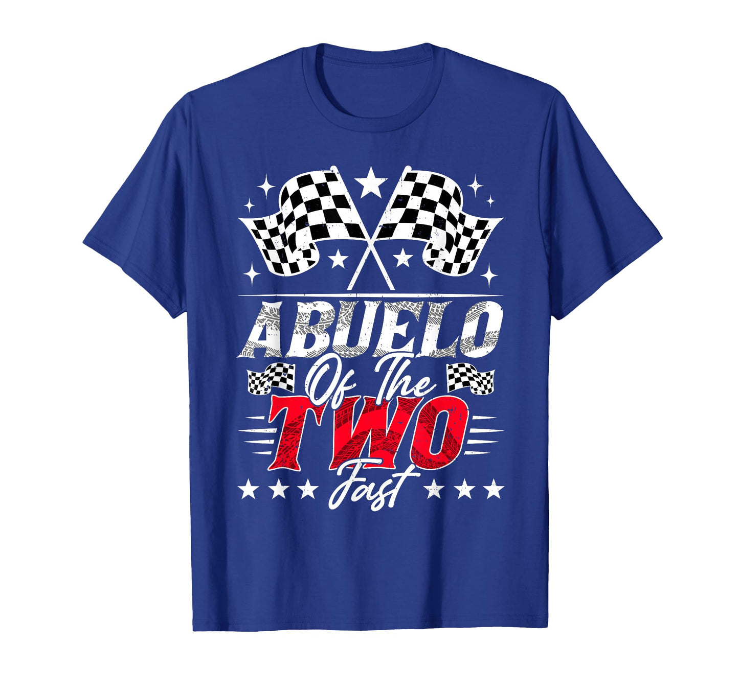 Abuelo Of The Two Fast Second Birthday Racing Car Family T-Shirt