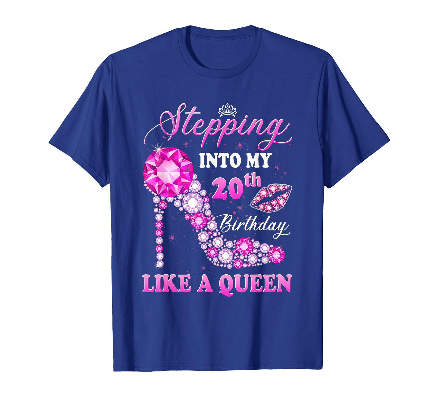 Stepping Into My 20th Birthday Like A Queen For Women T-Shirt