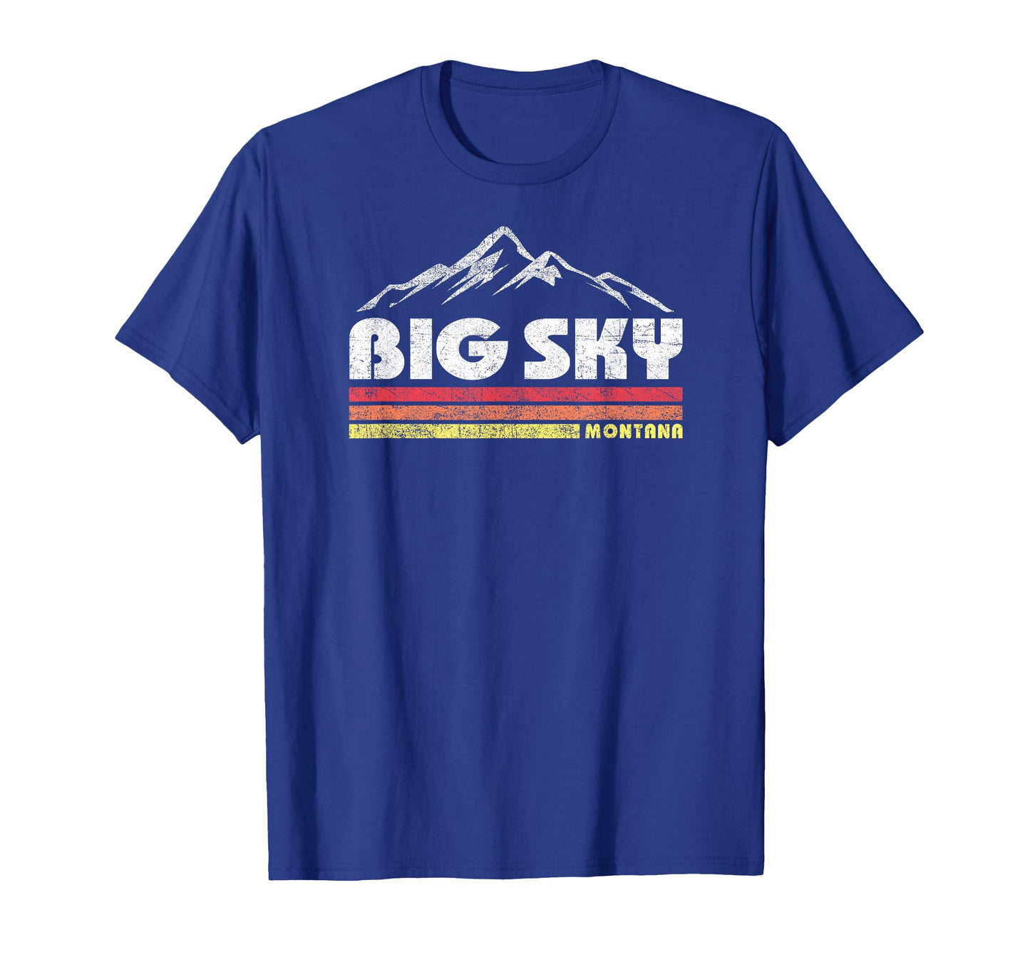 Vintage Big Sky Montana Mountain Retro Hiking Souvenir T-Shirt