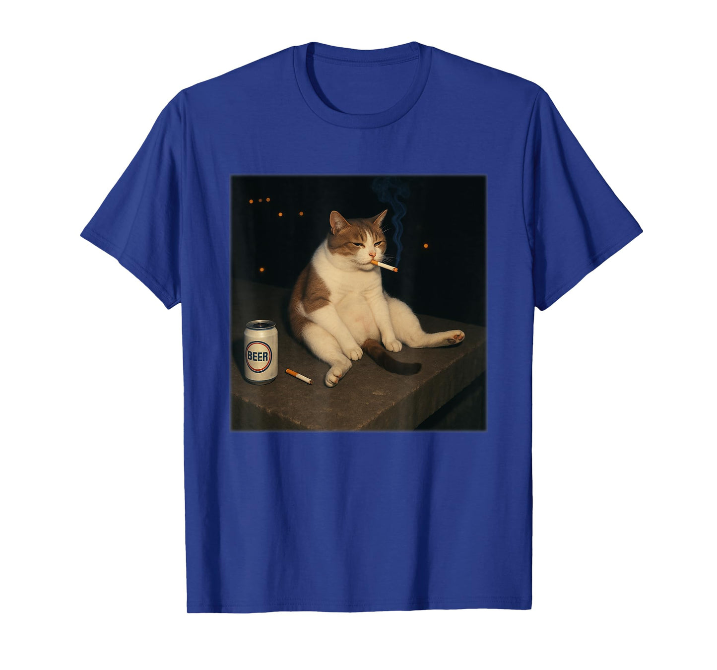 Cigarette Kitten Funny Smoking Cat Meme Stupid T-Shirt