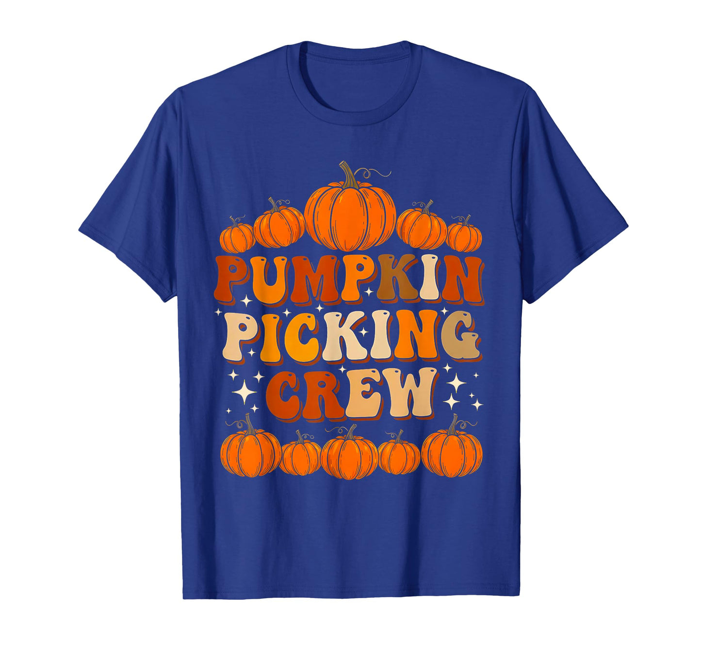 Groovy Pumpkin Picking Crew Matching Family Tee Autumn T-Shirt