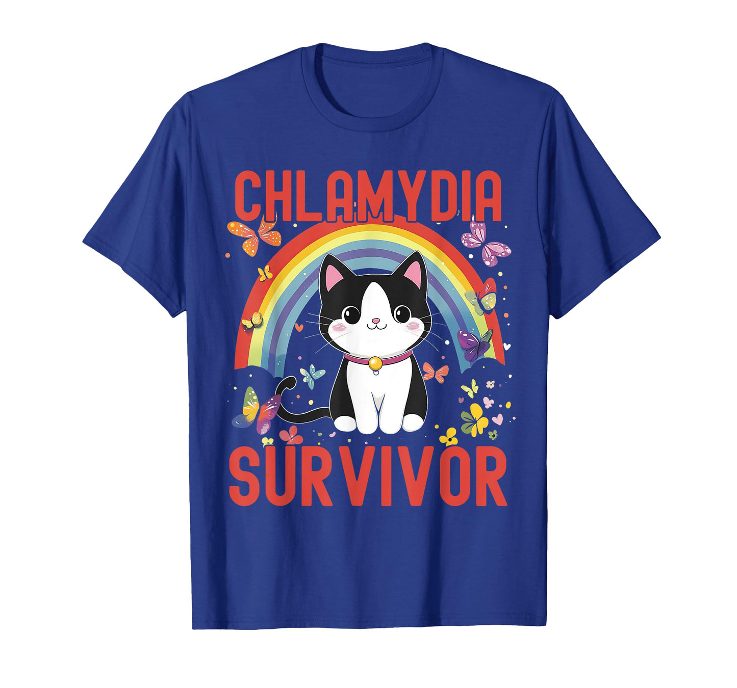 Chlamydia Survivor | Funny Inappropriate | Adult Meme Cat T-Shirt