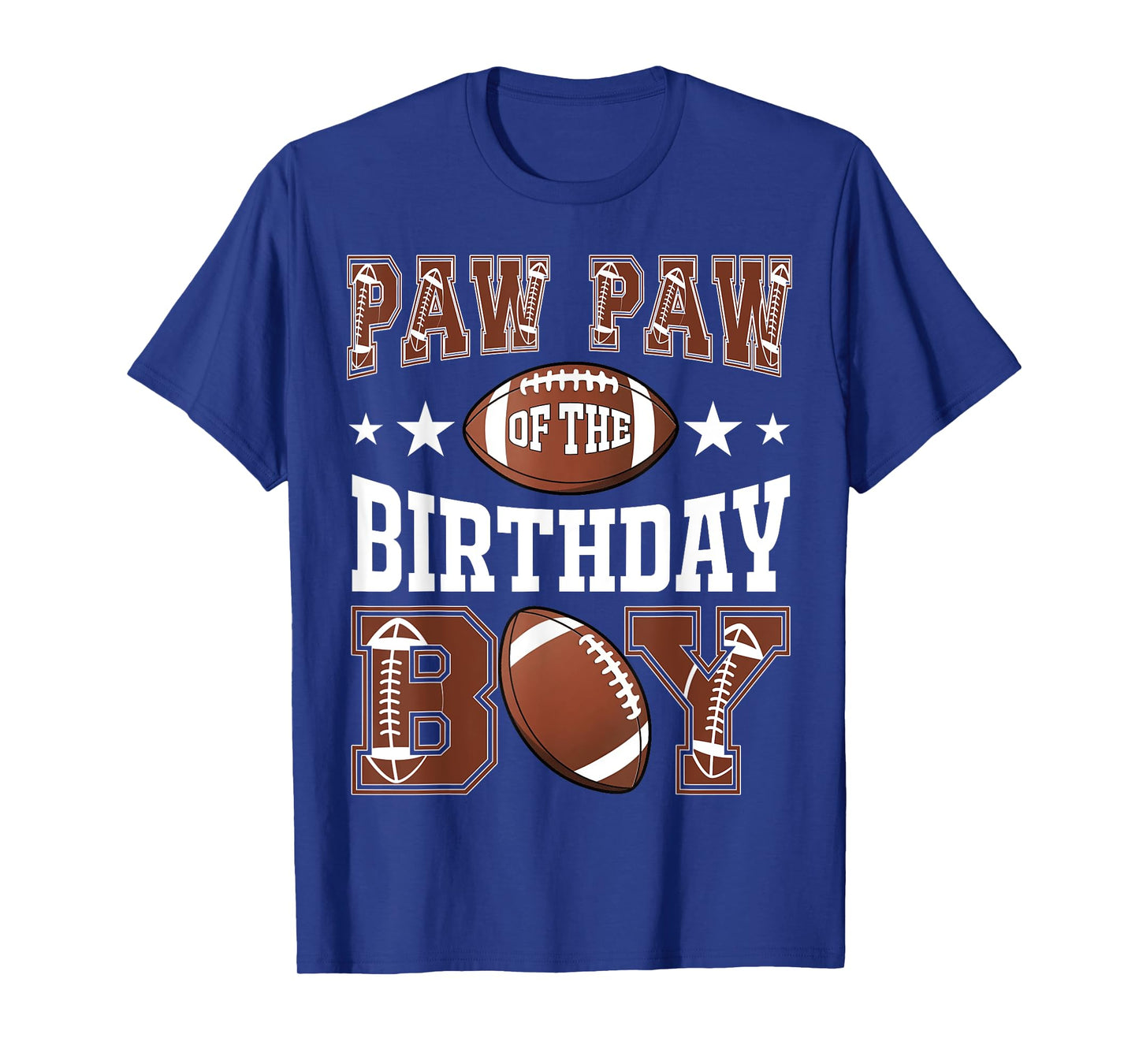 Paw Paw Of The Birthday Boy Football Game Day T-Shirt