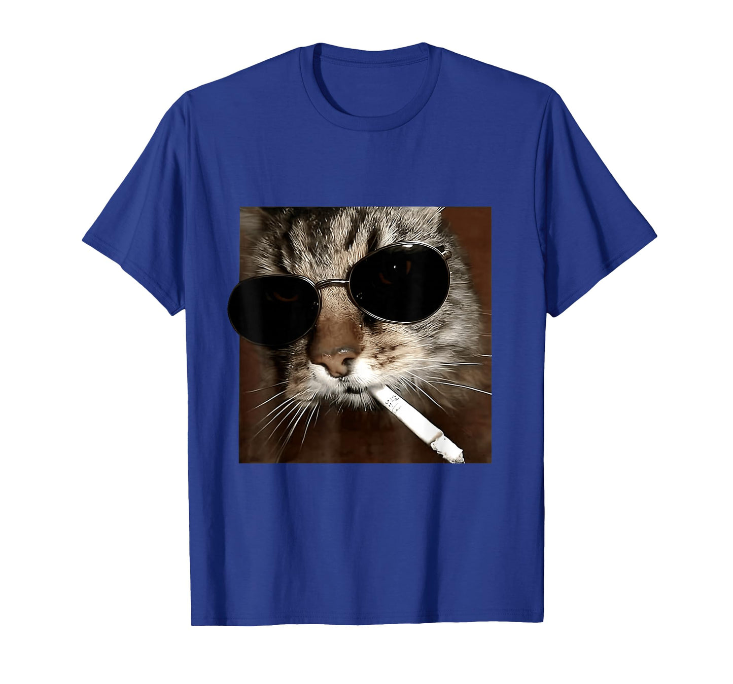 Cat Meme Wearing Sunglass And Smoking Cigarette Gangster Cat T-Shirt