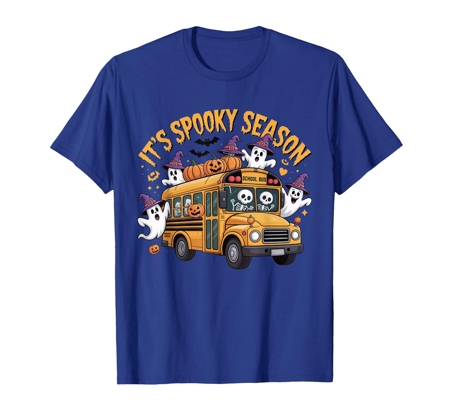 It's Spooky Season Funny Teacher Halloween School Bus T-Shirt