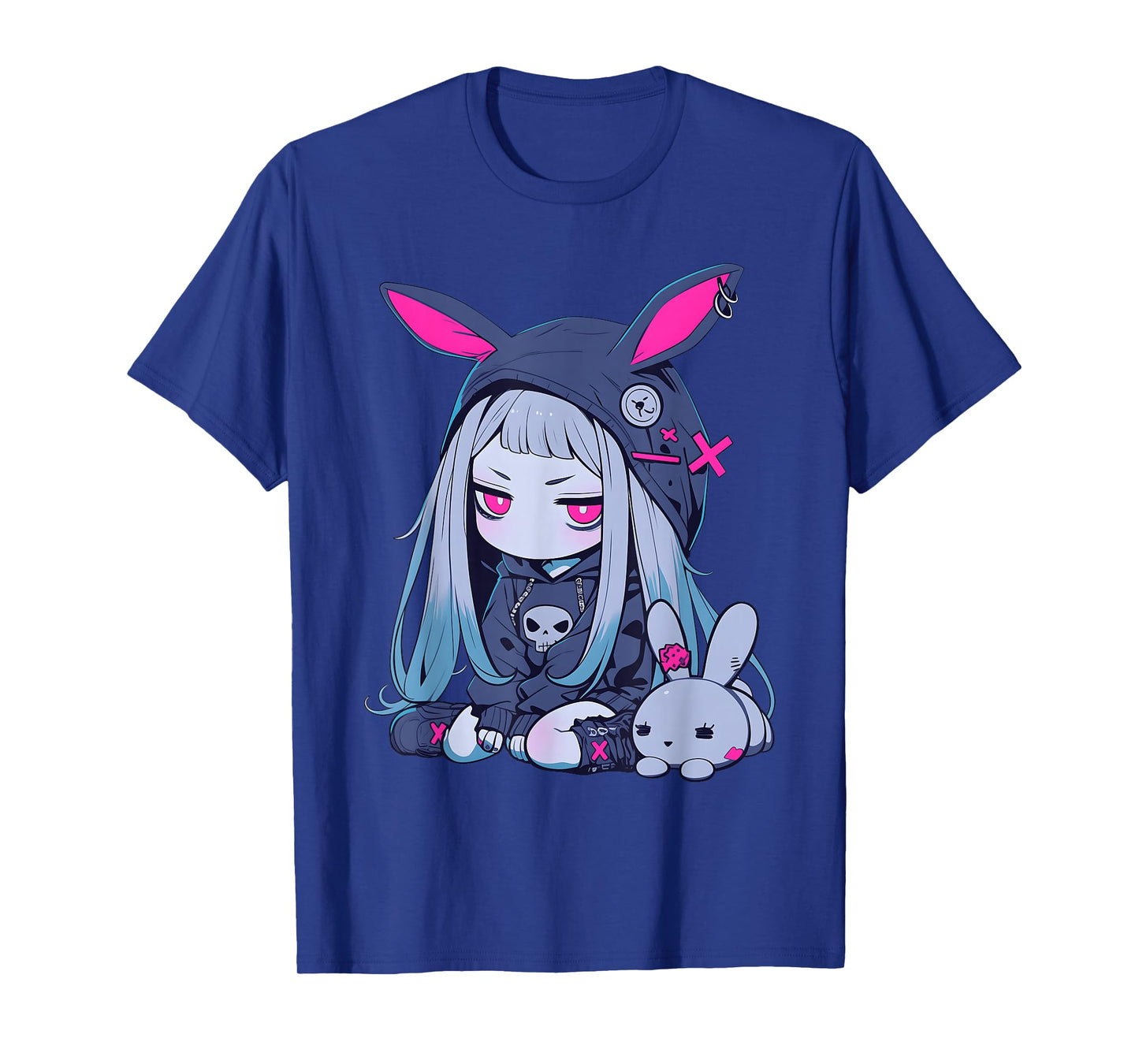 Cute E-Girl Anime Girl Goth Bunny Grunge Gothic Outfit T-Shirt
