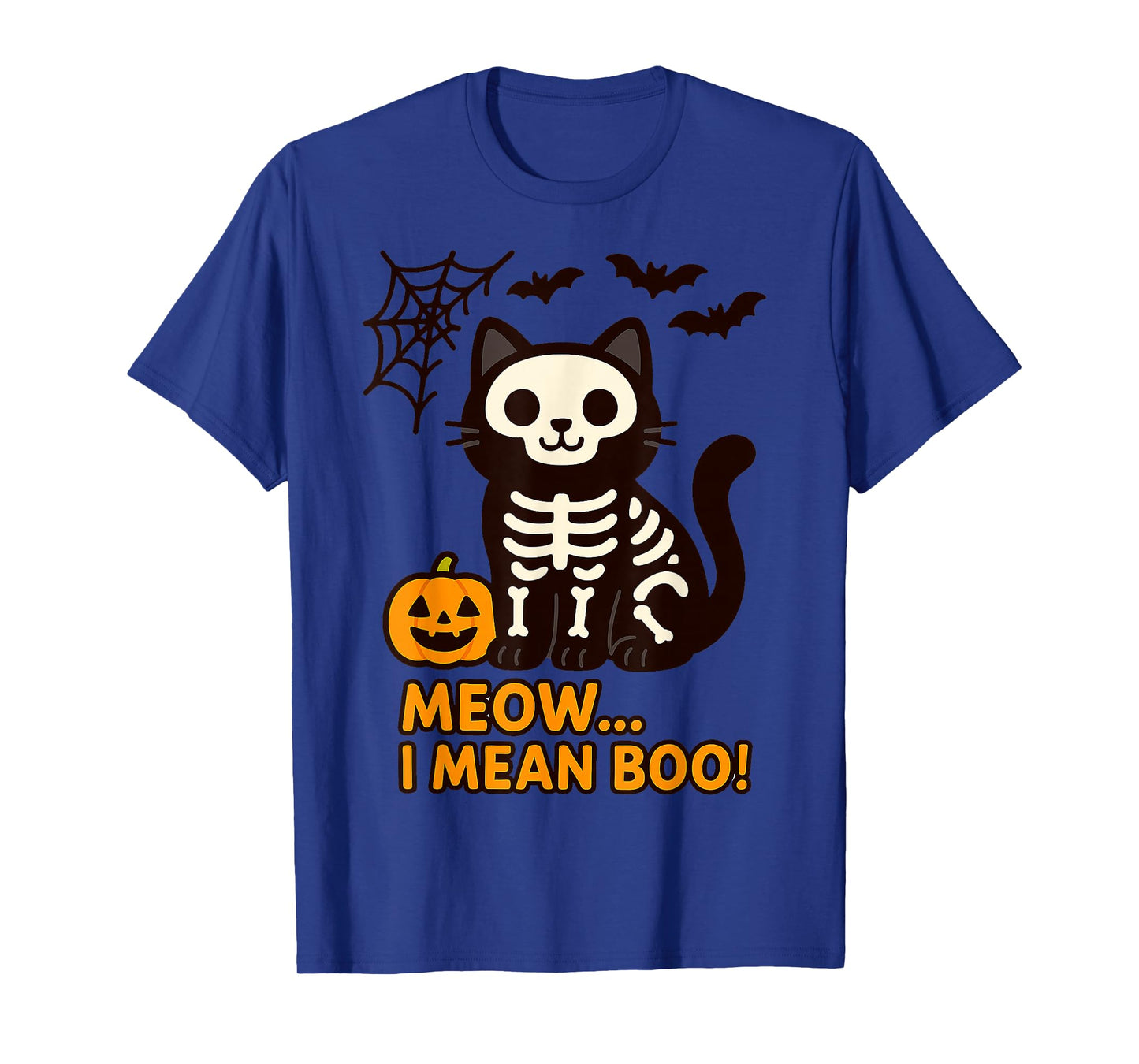 Funny Cat Halloween Costume Meow I Mean Boo Gifts Men Women T-Shirt