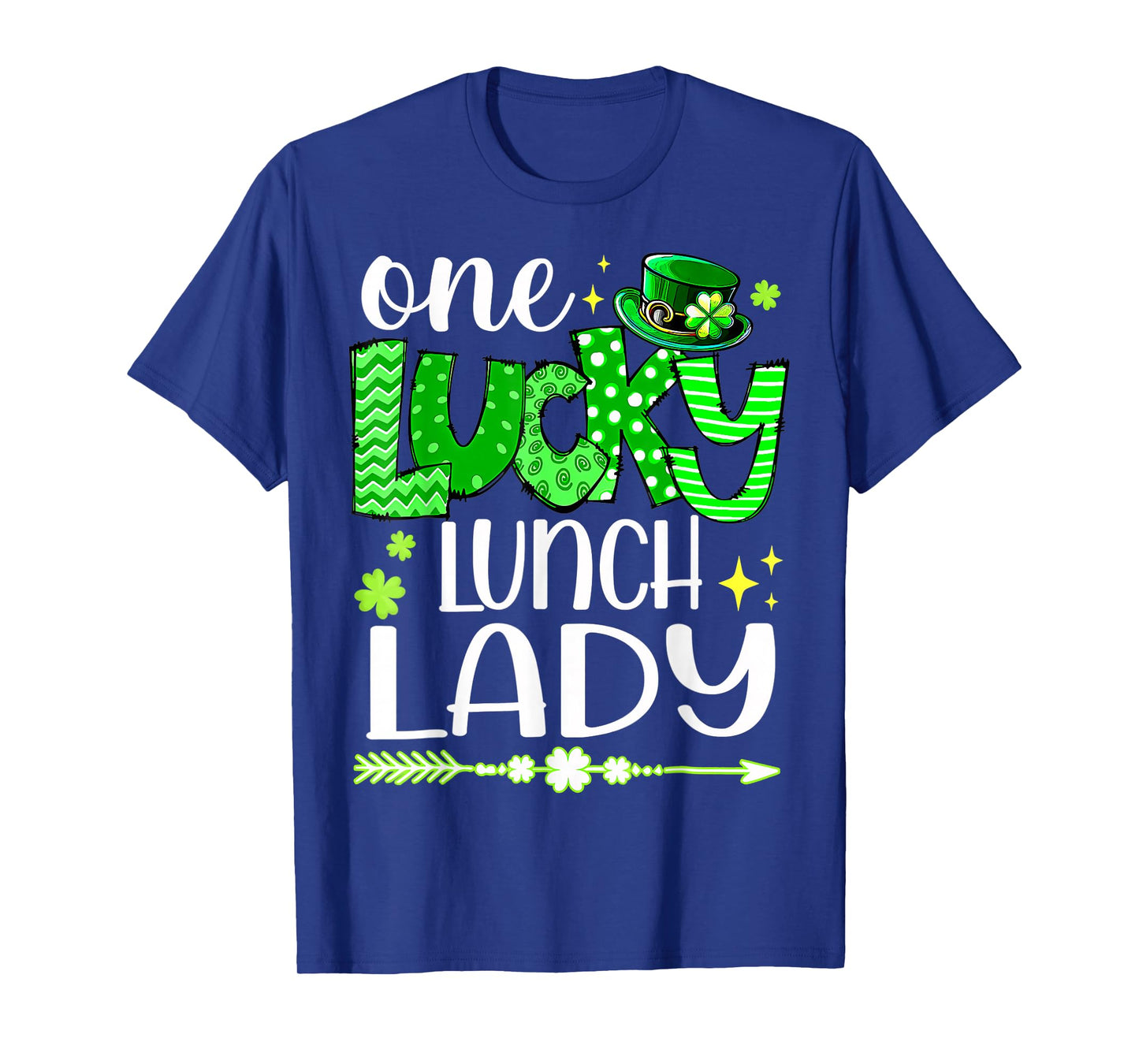 Lucky Shamrock One Lucky Lunch Lady St Patrick's Day School T-Shirt