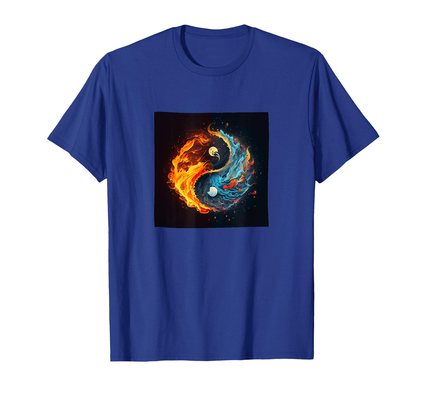 Yin And Yang Fire And Water Graphic T-Shirt