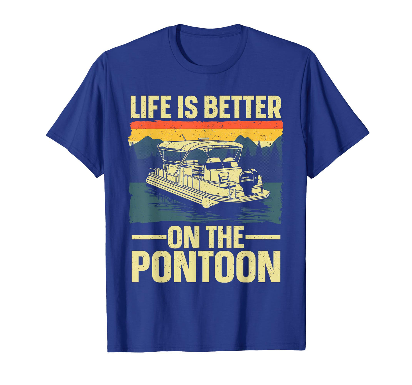 Funny Pontoon Captain Art For Men Women Pontoon Boat Owner T-Shirt