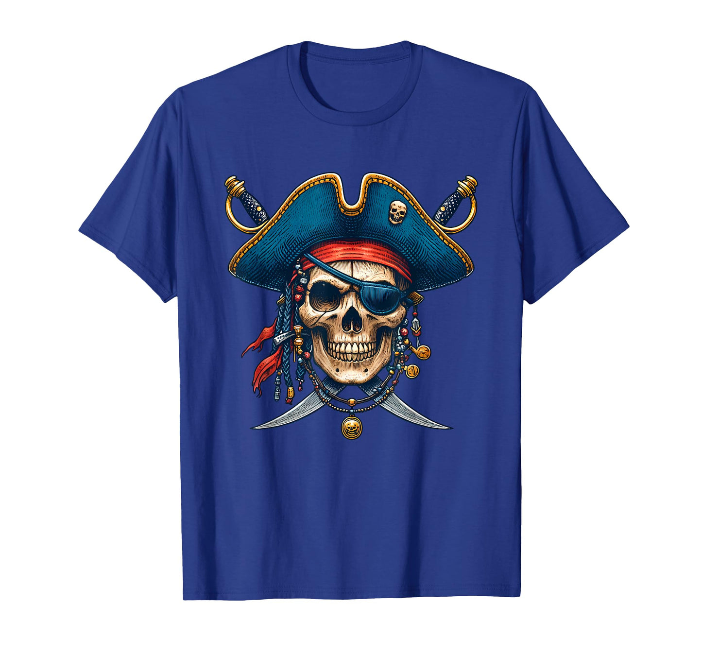 Pirate Skull Halloween Costume Men Women Boys Girls Teens T-Shirt