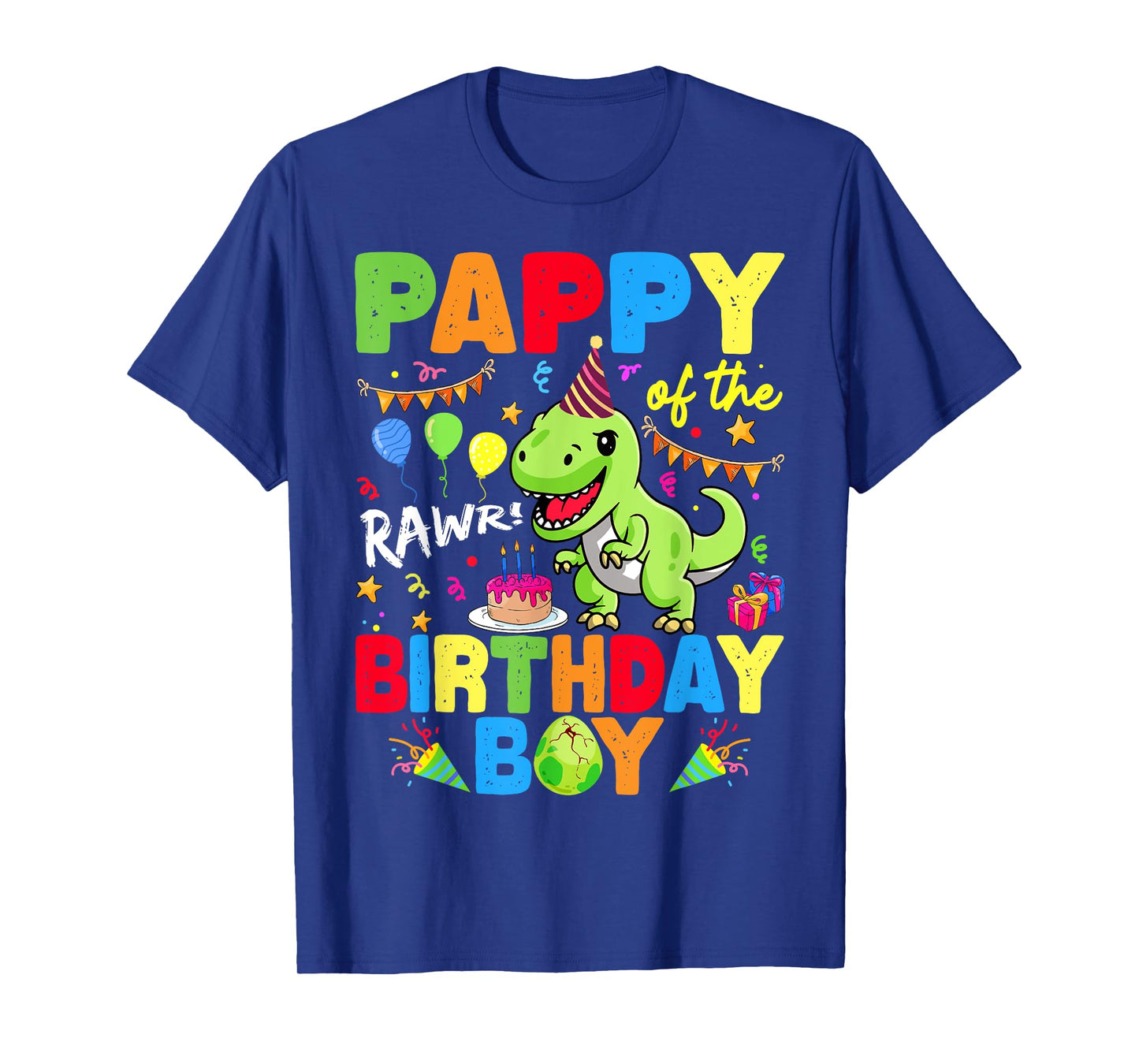 Pappy Of The Birthday Boy Dinosaur T-Rex RAWR T-Shirt