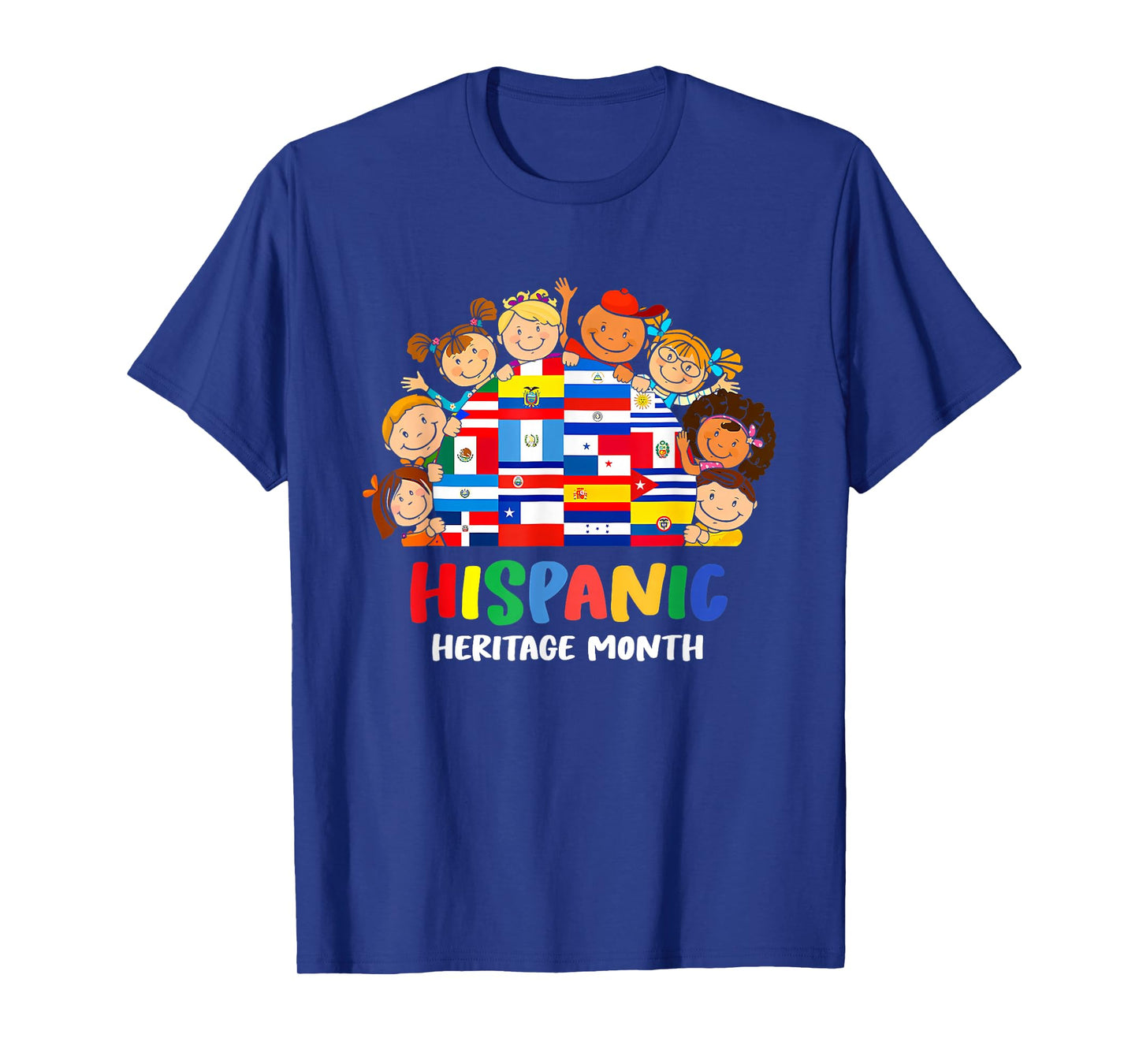 National Hispanic Heritage Month Children Latin Flags T-Shirt