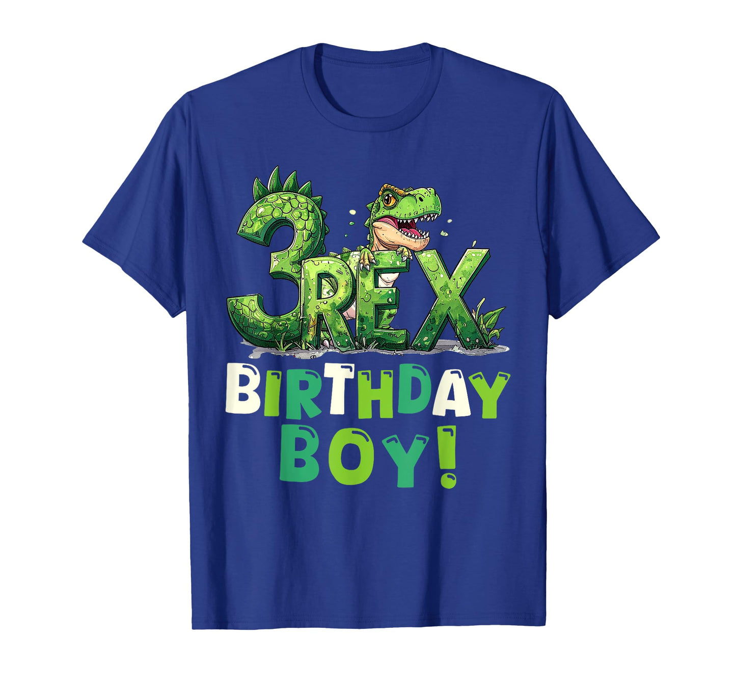 Three Rex 3rd Birthday Third Dinosaur 3 Year Old Party T-Shirt