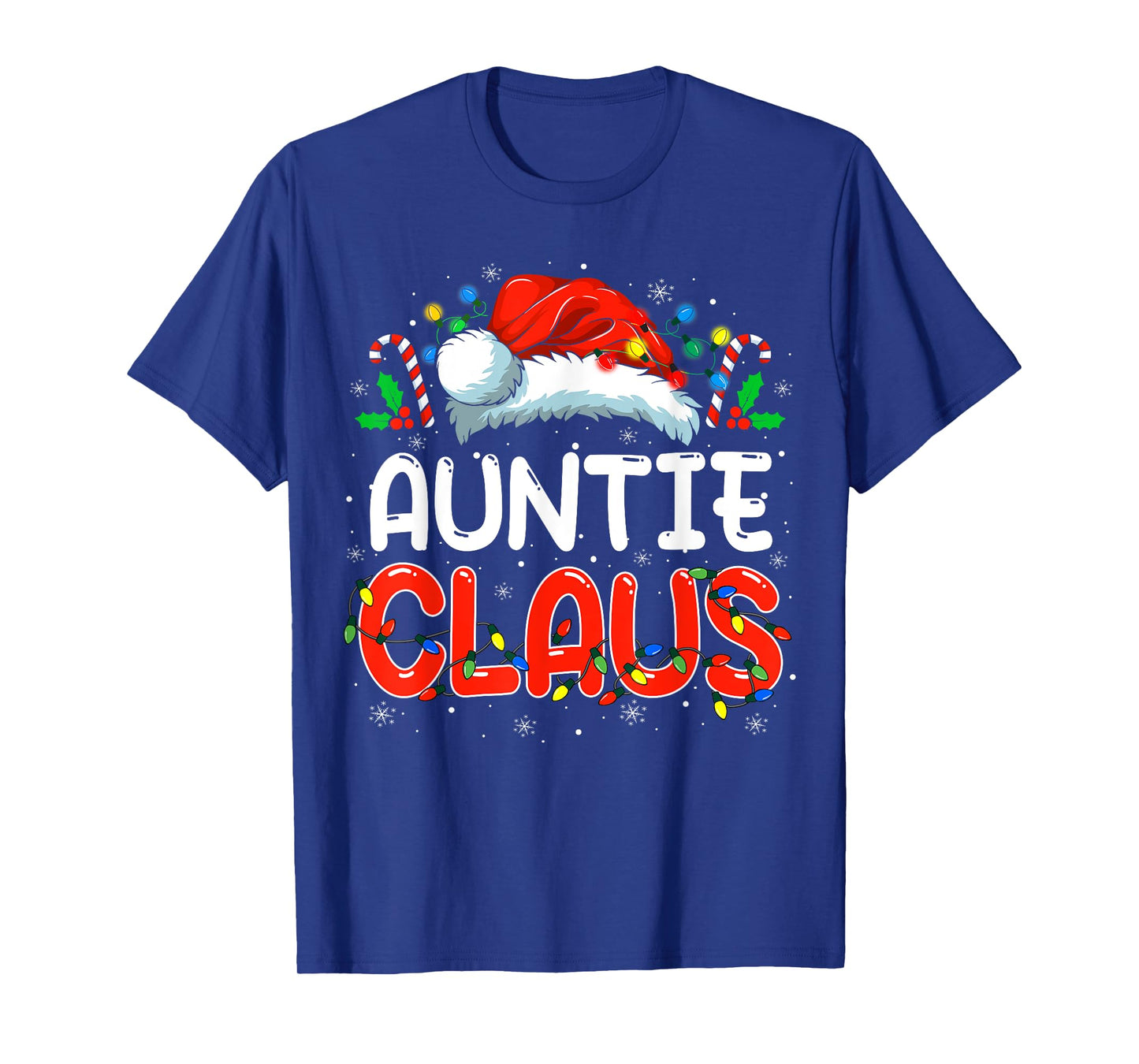 Auntie Claus Christmas Family Matching Pajamas Funny Xmas T-Shirt