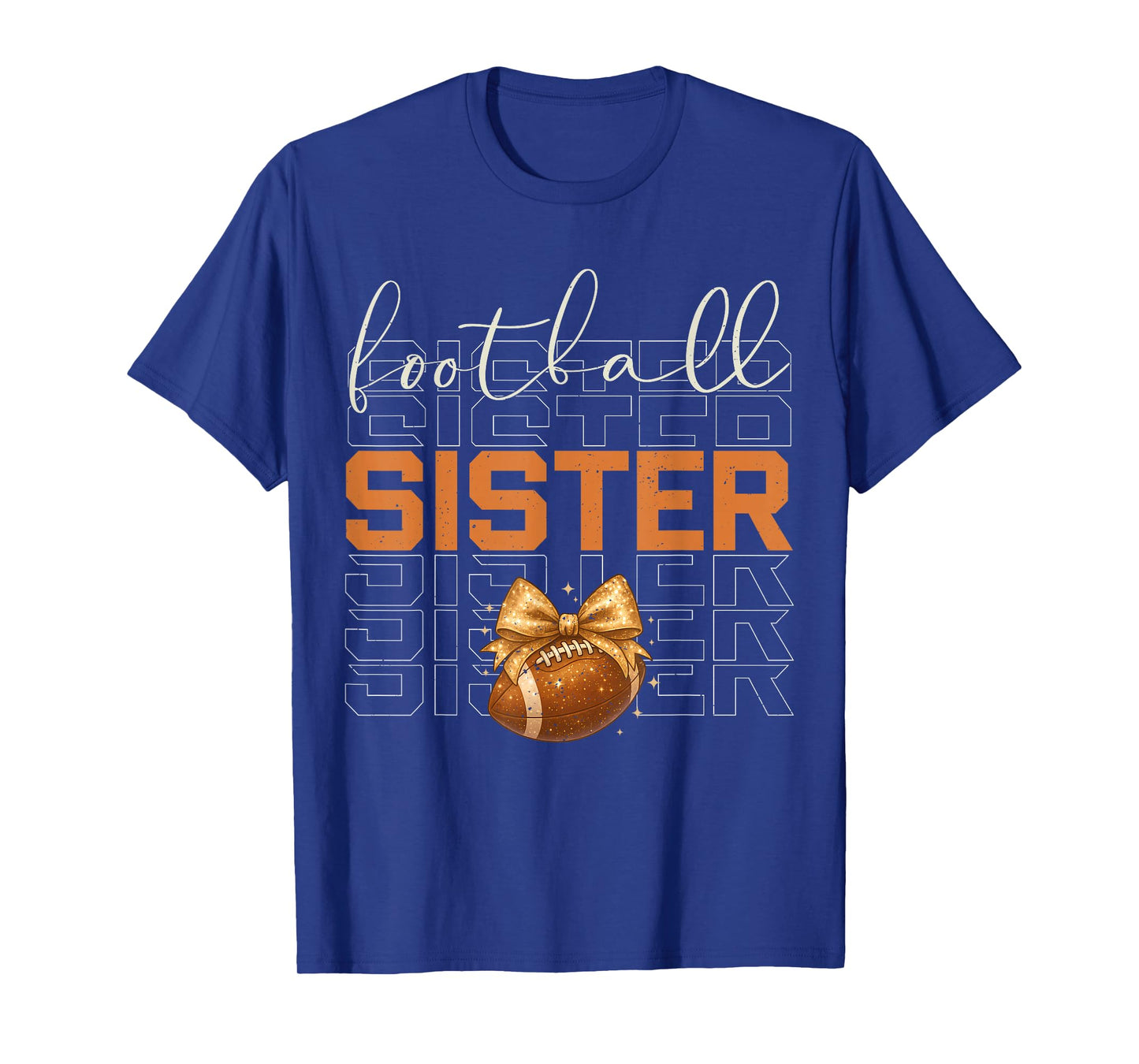 Cute Coquette Bow Sport Fantasy Football Sister Football T-Shirt