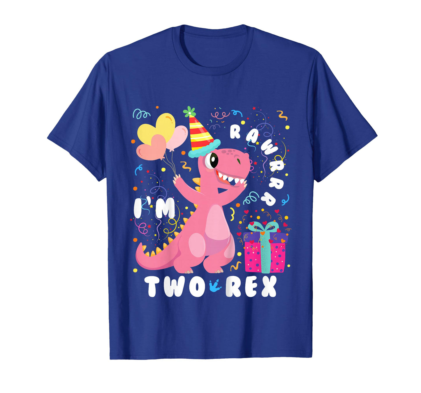 Girl 2nd Birthday Two Rex Second 2 Year Old Dinosaur match T-Shirt