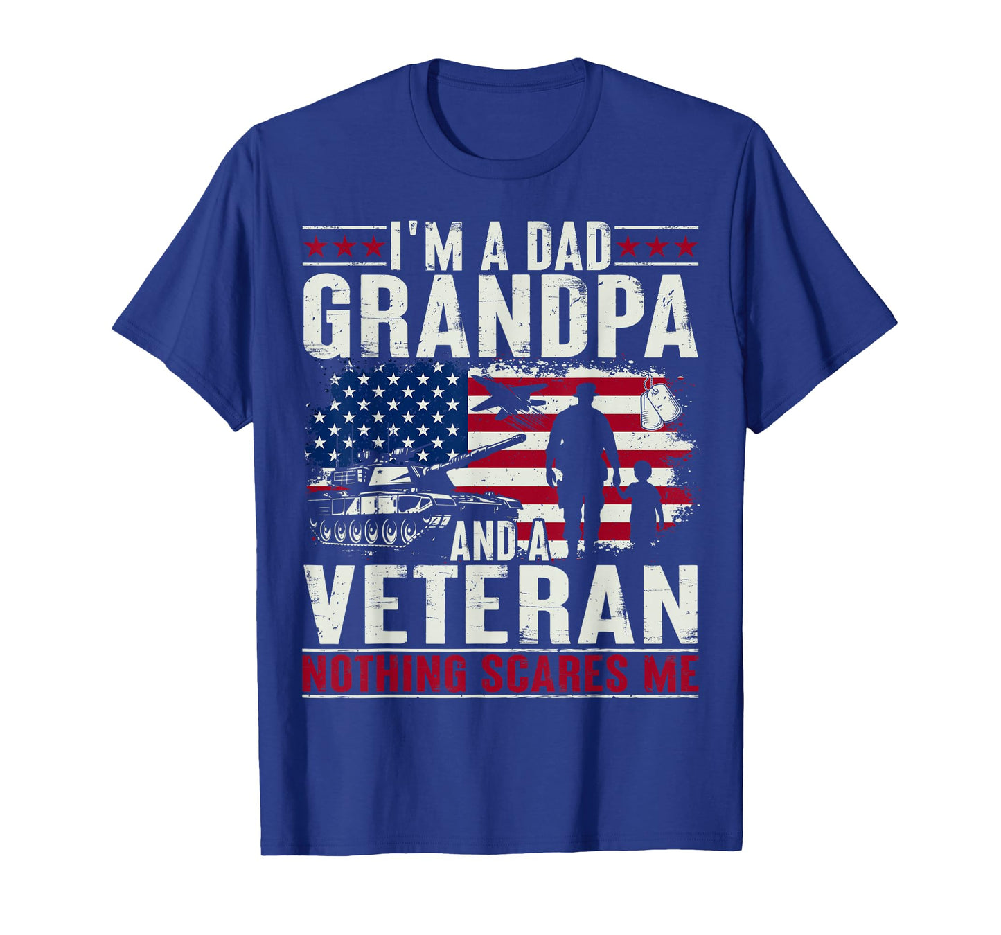 I'm A Dad Grandpa And Veteran Funny Retro Papa Grandpa Gifts T-Shirt