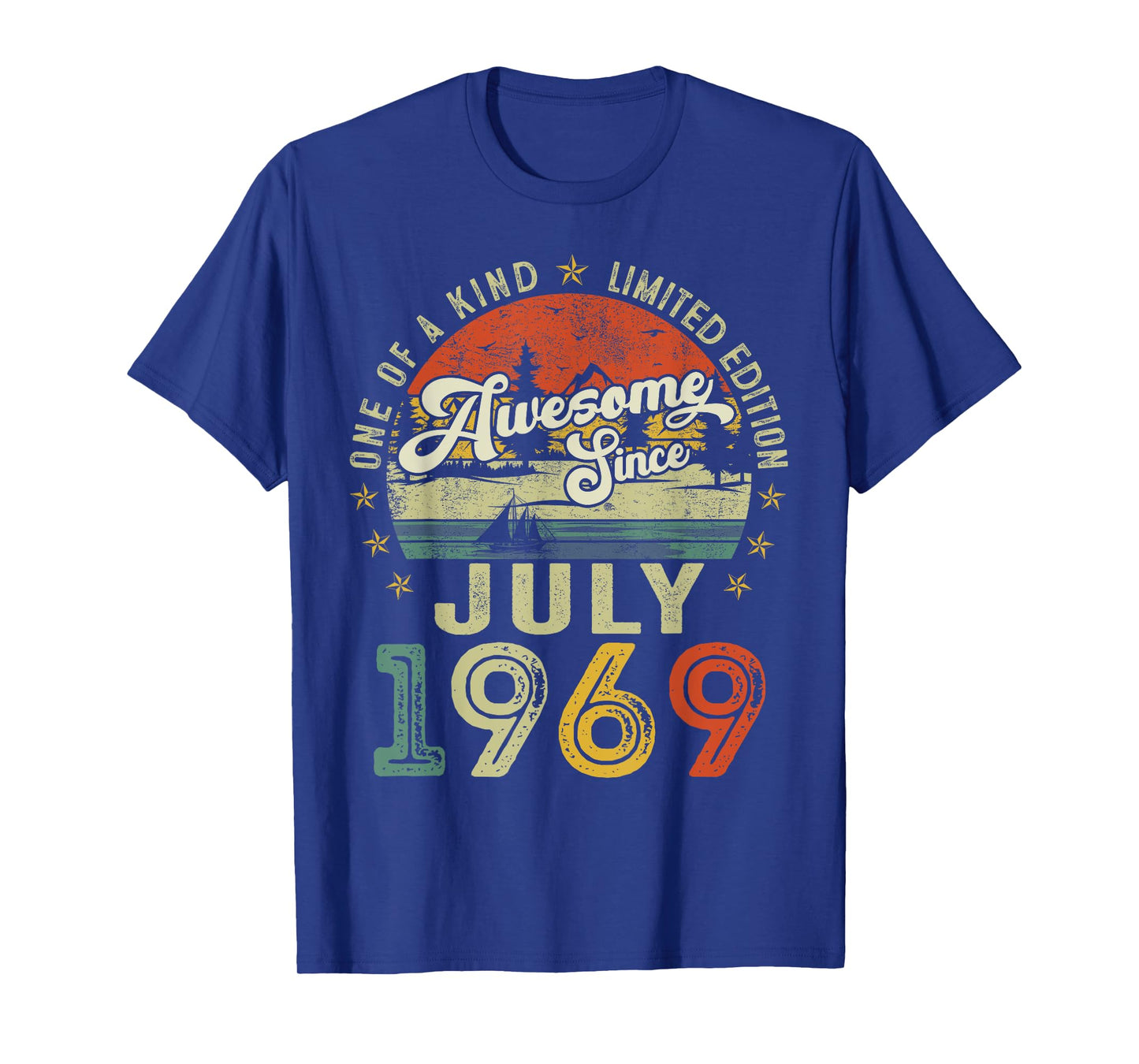 Retro 56 Years Old Vintage July 1969 56th Birthday Men Women T-Shirt