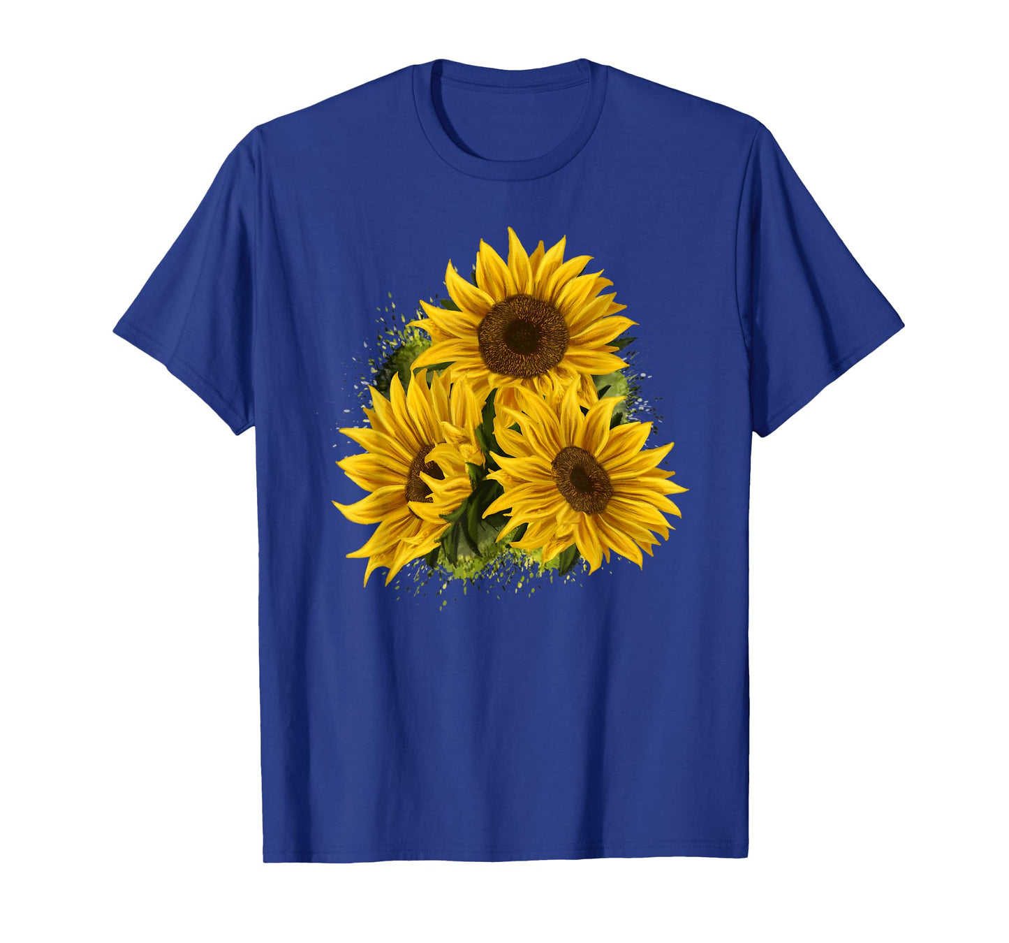 Yellow Sunflower Floral Watercolor Positivity T-Shirt