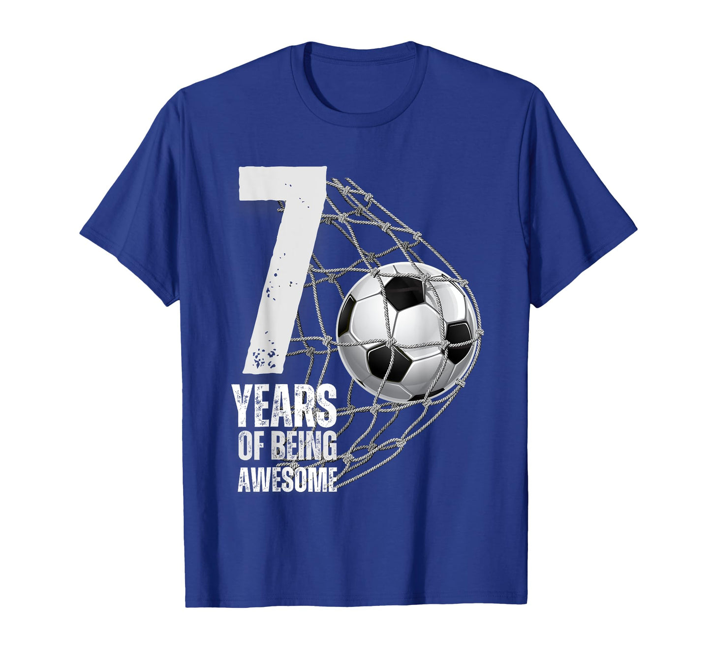 7 Years Of Being Awesome Soccer 7th Birthday Boys Girls T-Shirt
