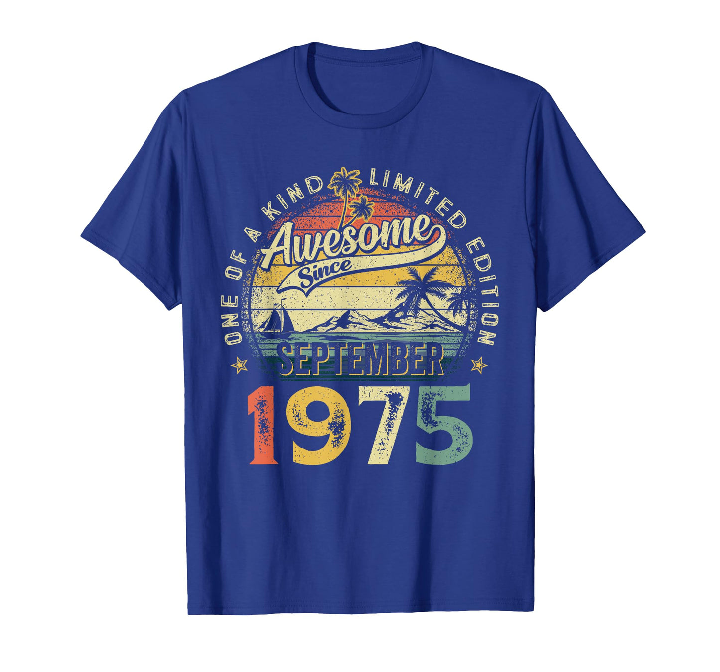 Retro 50 Years Old Vintage September 1975 50th Birthday Men T-Shirt
