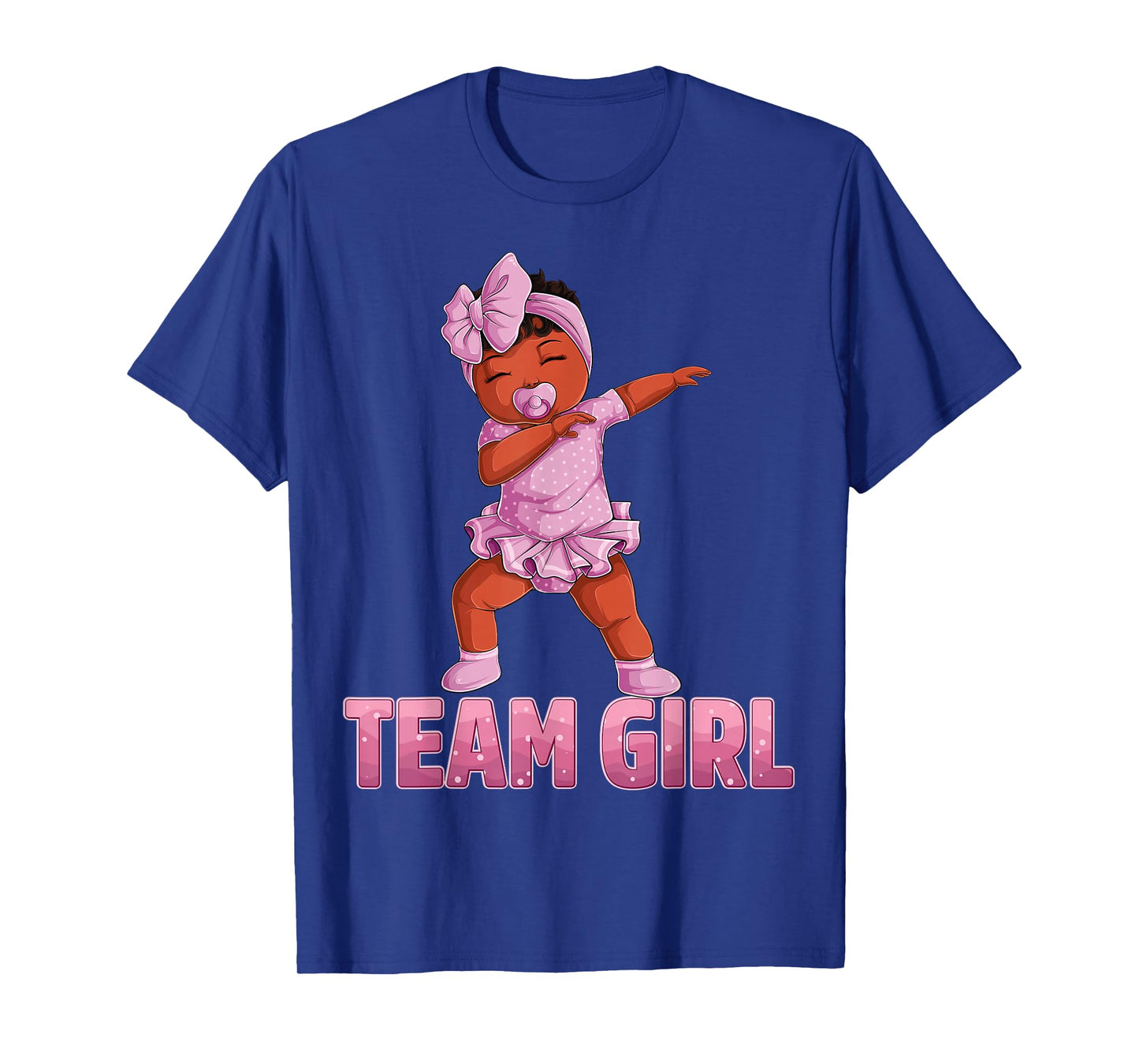Gender Reveal Party Team Black Girl Baby Announcement Women T-Shirt