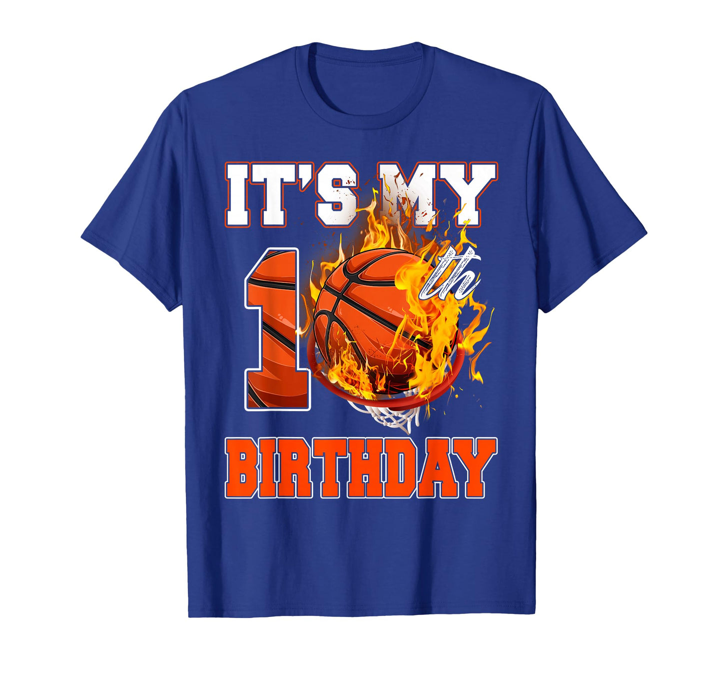 Funny It's My 10th Birthday 10 Years Old Basketball Ball Boy T-Shirt