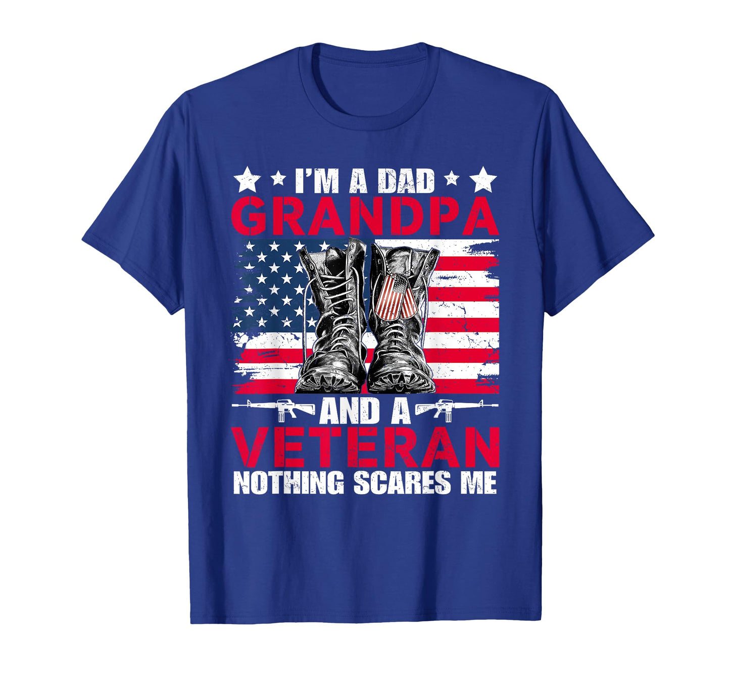 I'm A Dad Grandpa And Veteran Papa Grandpa Fathers Day Men T-Shirt