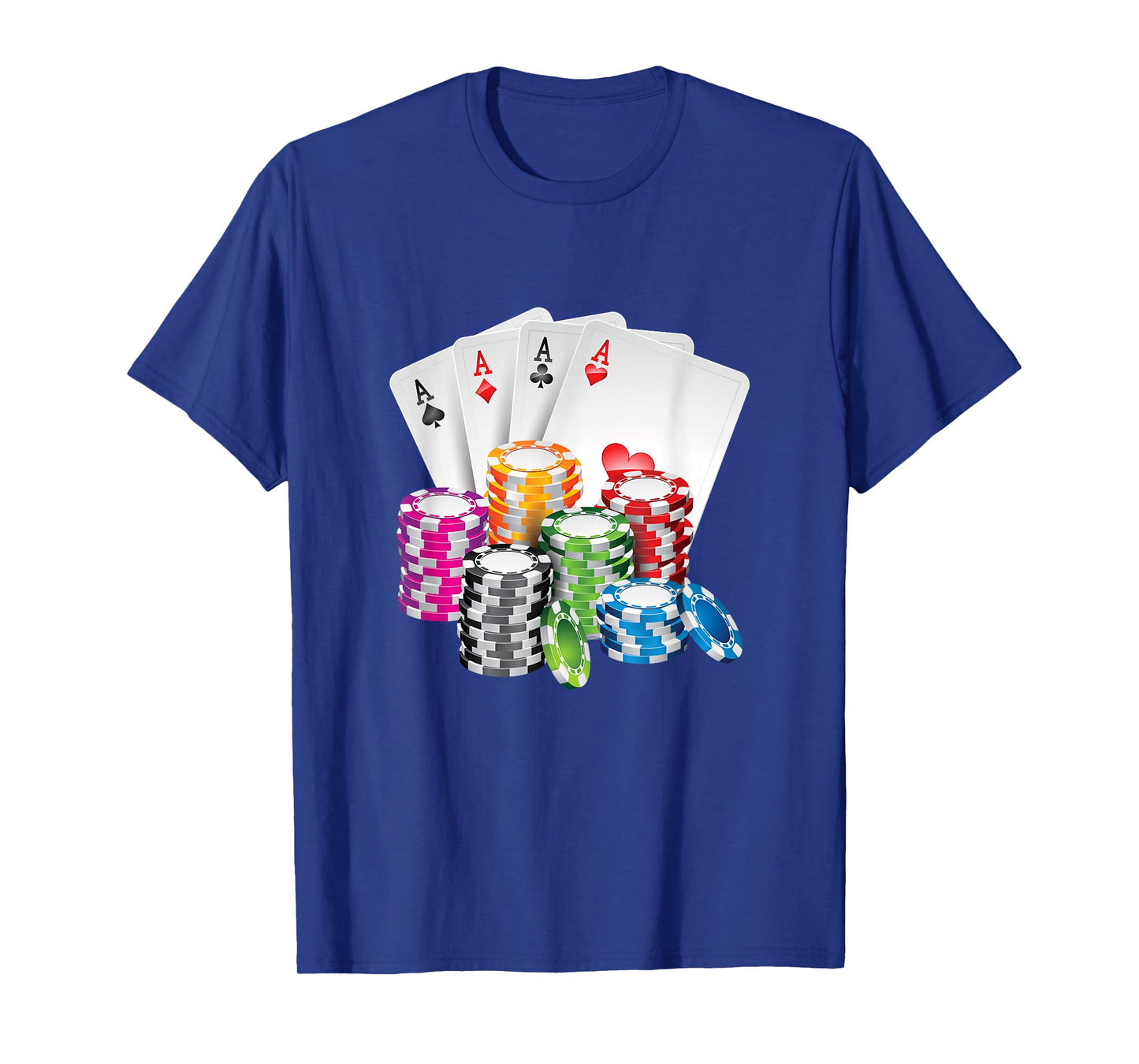 Poker King Queen Card Casino Chip Gambling T-Shirt