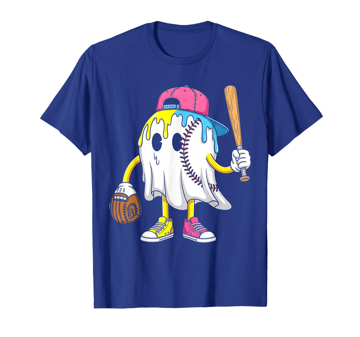 Halloween Baseball Shirt for Boys Funny Ghost T-Shirt