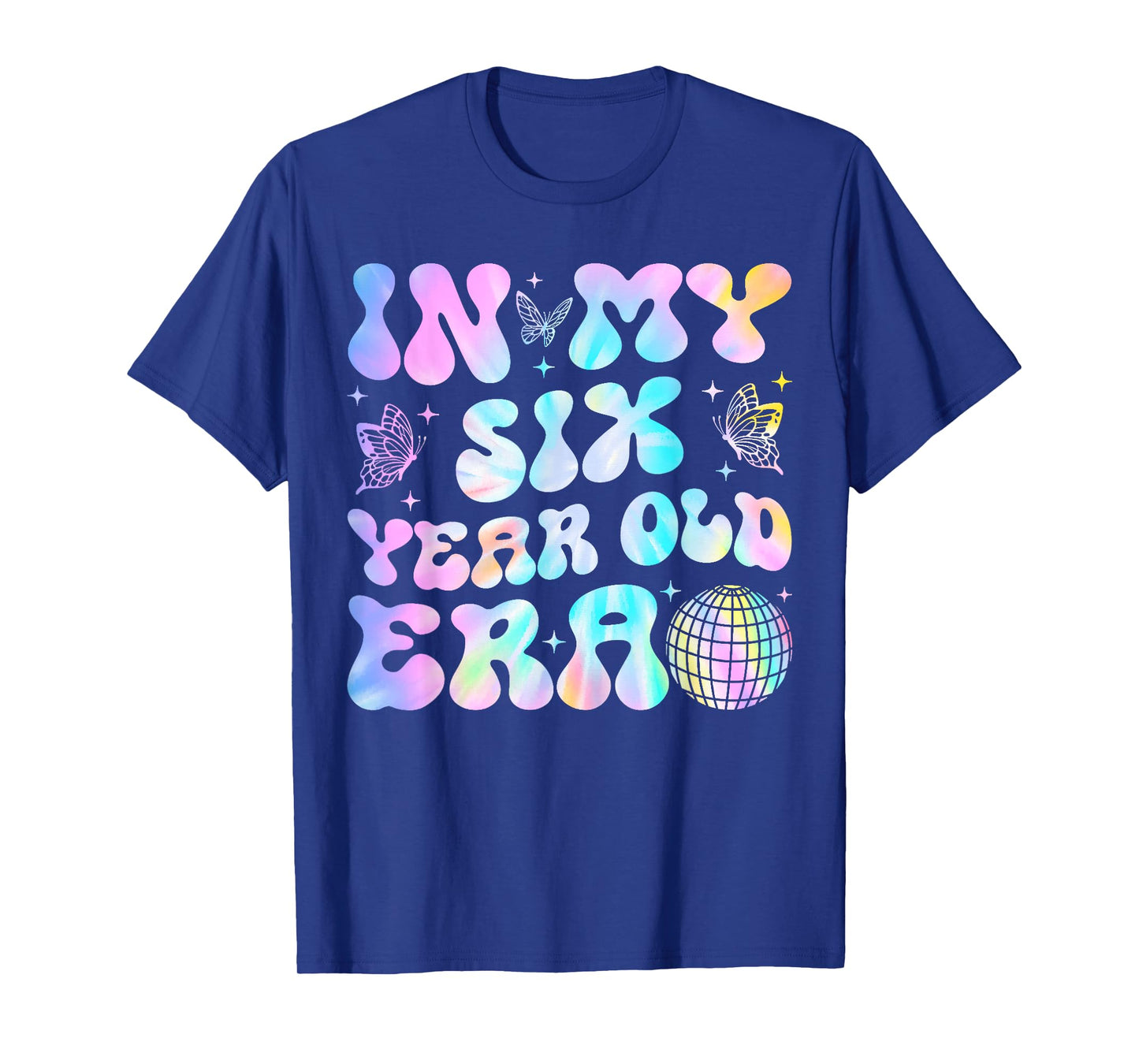 Groovy In My Six Year Old Era Girl 6th Birthday 6 Yrs Old T-Shirt