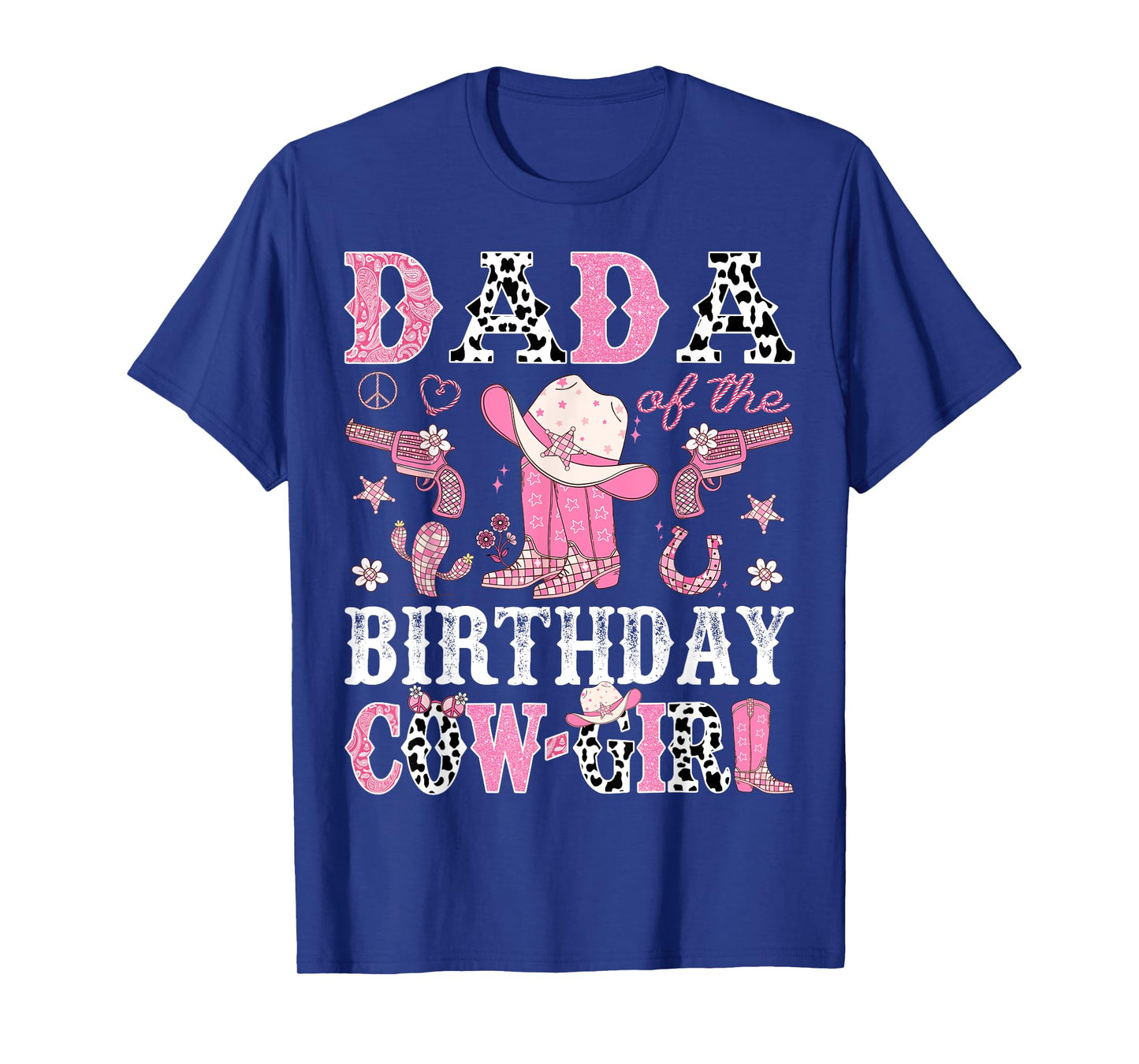 Dada Of The Birthday CowGirl Pink Disco Rodeo Western T-Shirt
