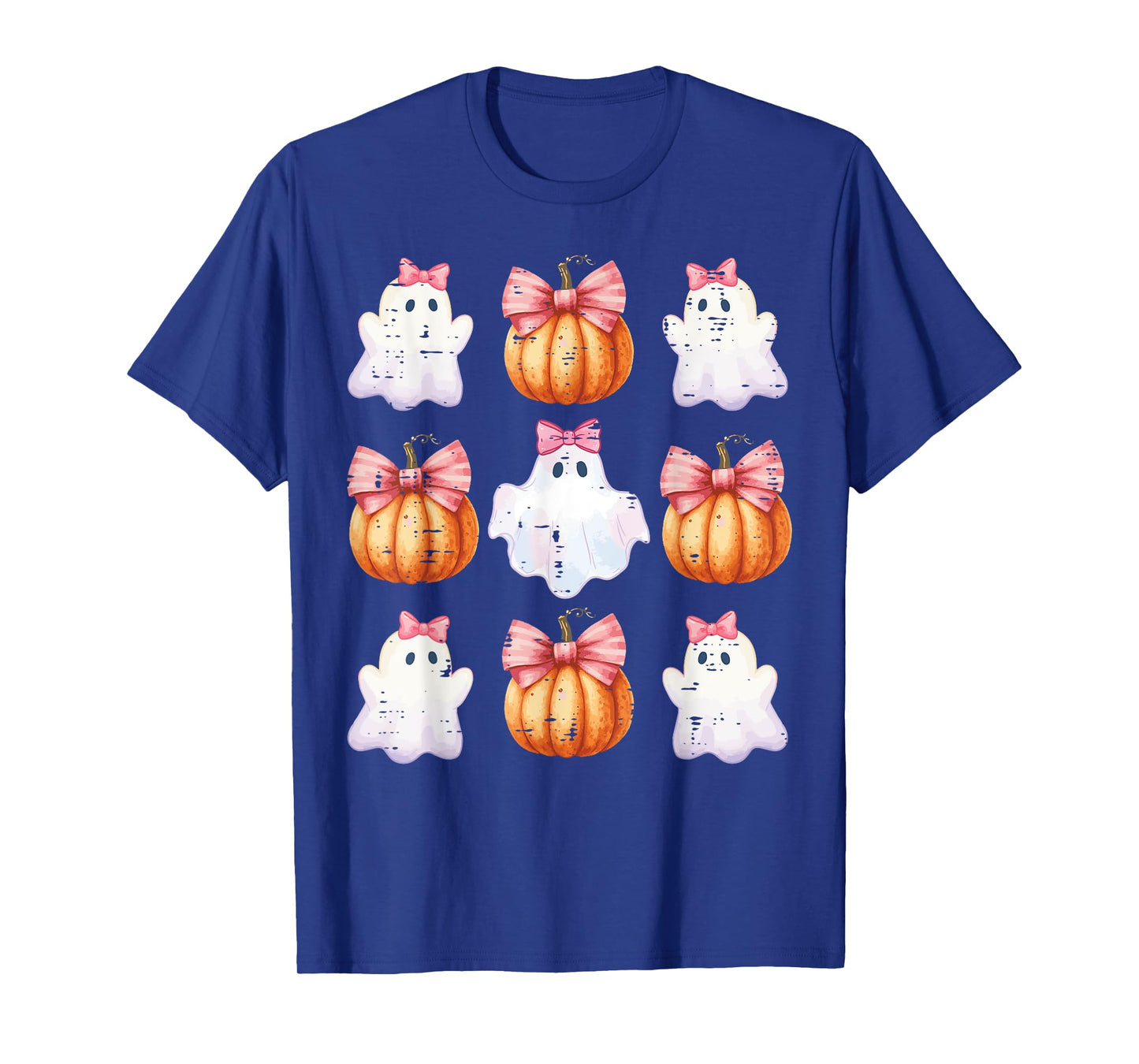 Halloween Ghosts Pumpkins Ribbons Costume Girls Kids Toddler T-Shirt