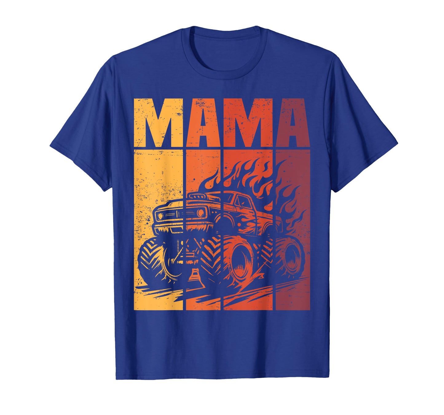 Retro Monster Truck Mama Matching Family Birthday Party T-Shirt