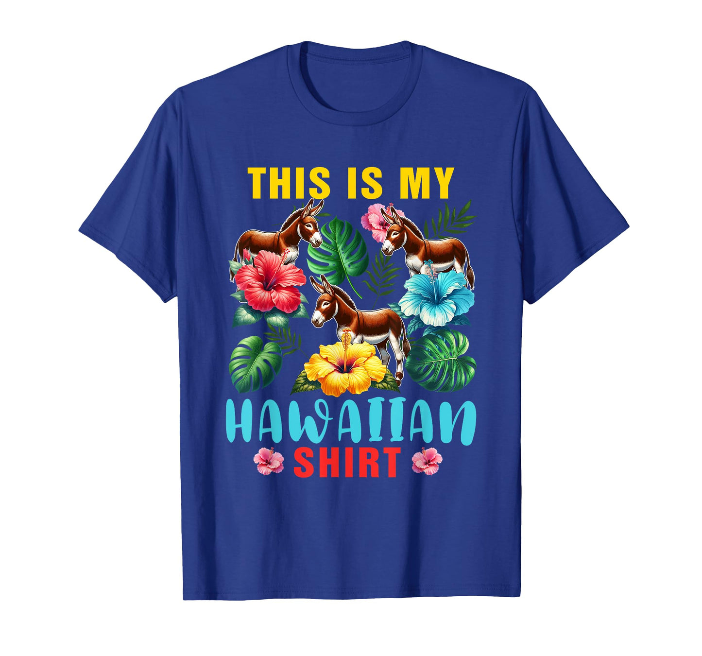 My Hawaiian Shirt Three Cute Donkeys Sunglasses Travel T-Shirt