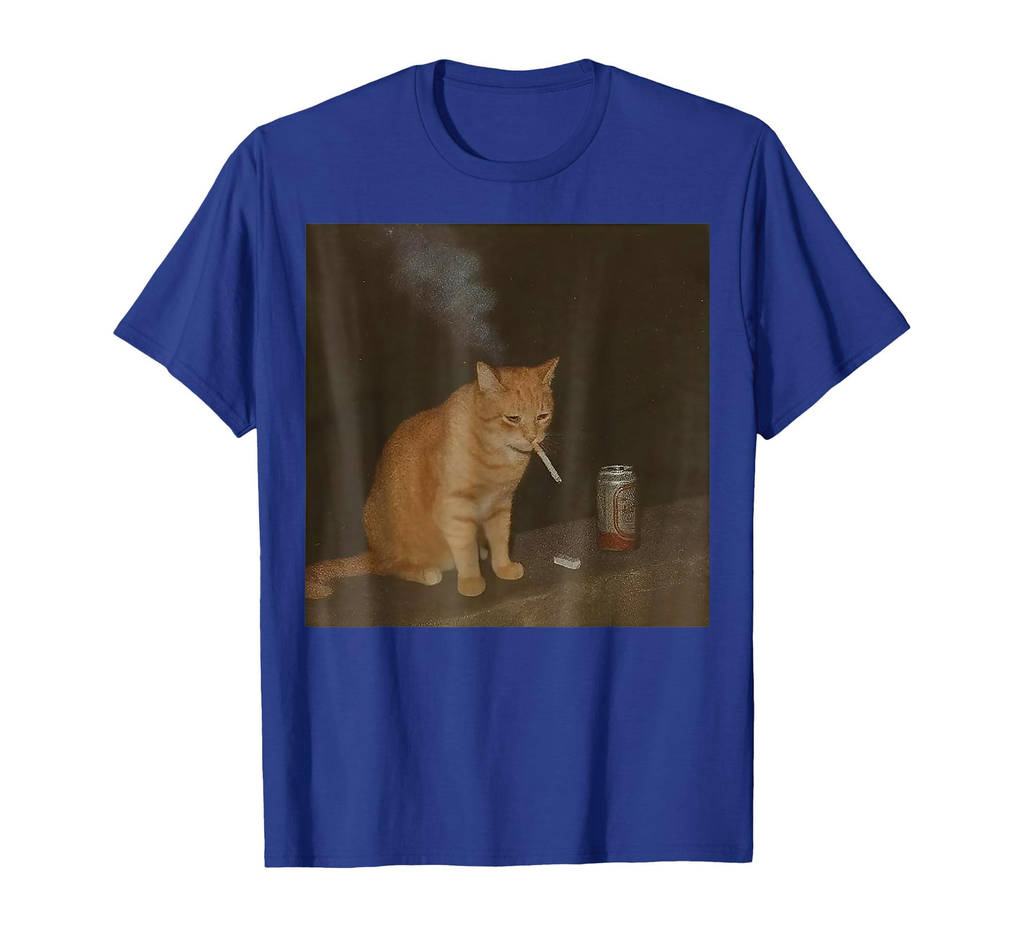 Cigarette Kitten Funny Smoking Cat Meme Stupid Brainrot T-Shirt