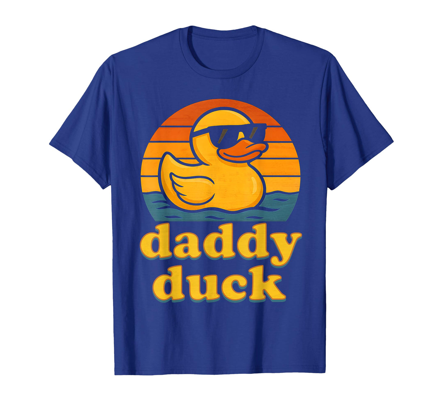 Daddy Duck Retro Rubber Duck Vintage Rubber Duckie Birthday T-Shirt