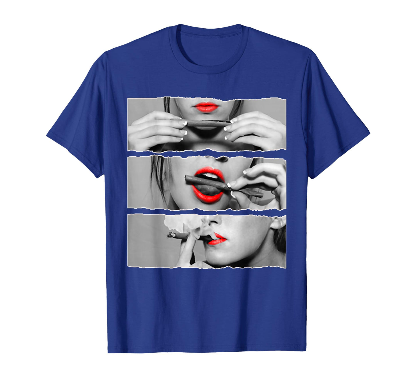 Gifts for Rolling Lovers Roll It Lick It Smoke It Red Lips Pretty Lady Smoking T-Shirt