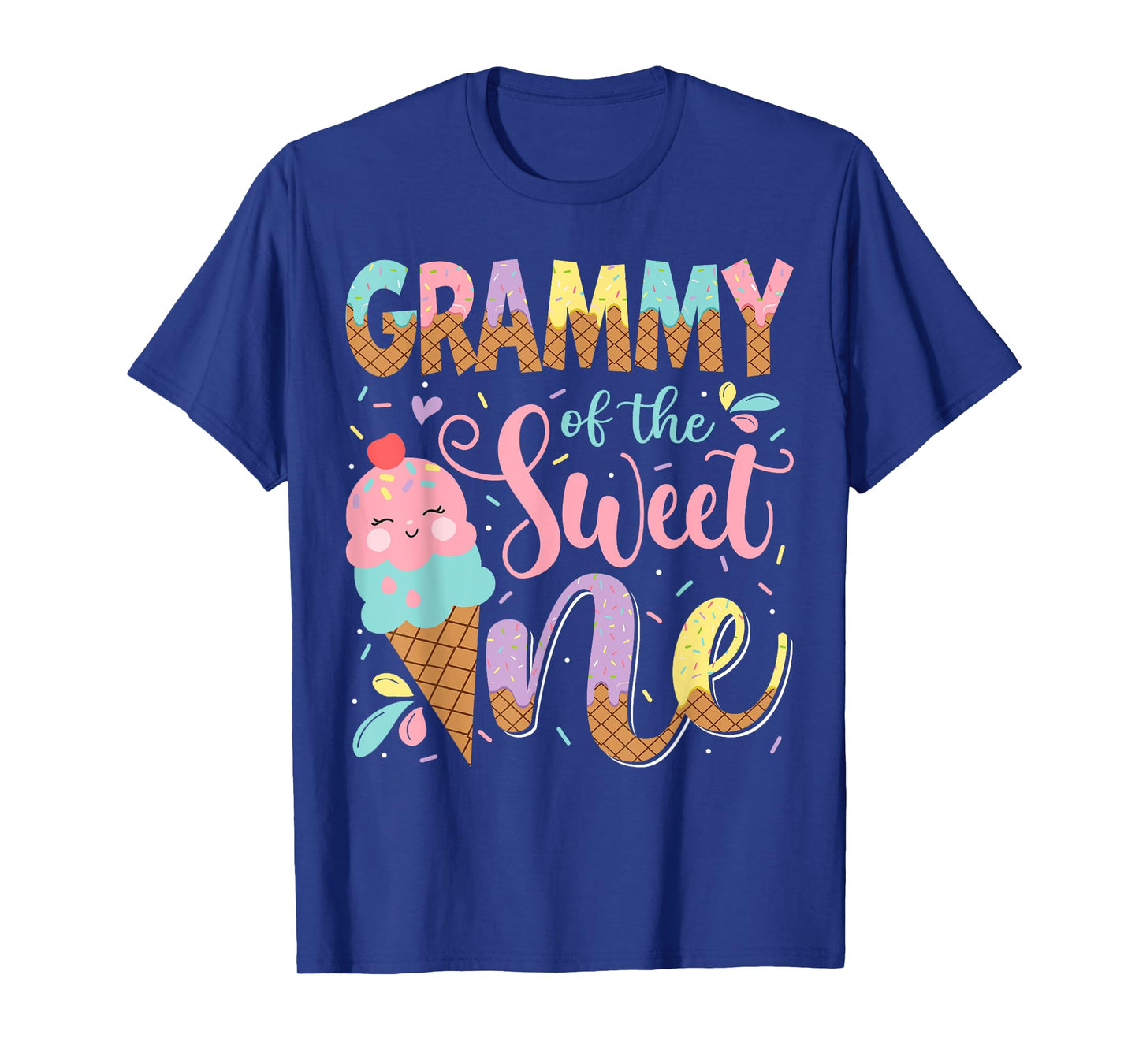 Grammy Of The Sweet One 1St Birthday Ice Cream Summer T-Shirt