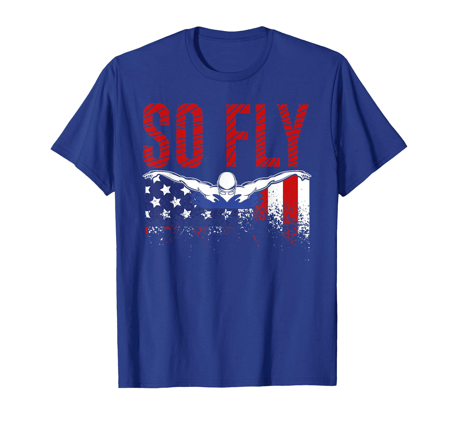 So Fly USA Swimming Team Sports Athlete US Swim Aquatic T-Shirt