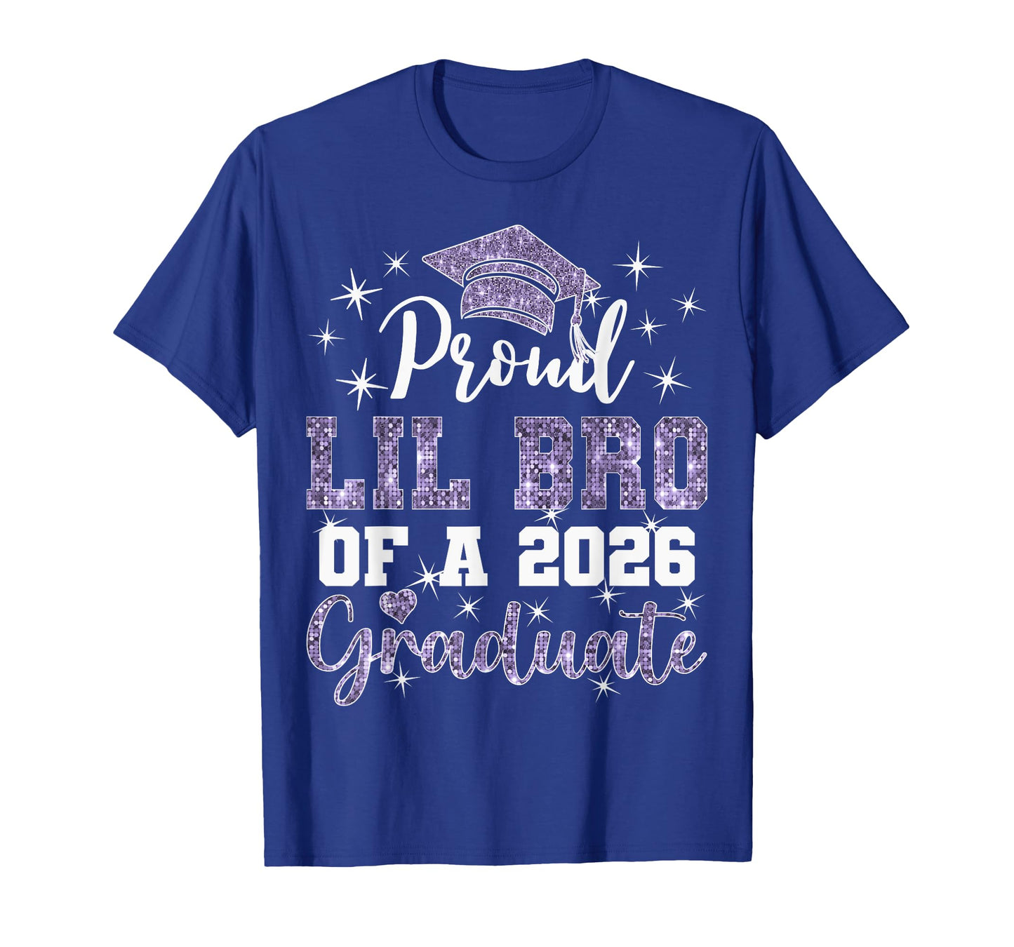 Super Proud Lil Bro of 2026 Graduate Graduation Family T-Shirt