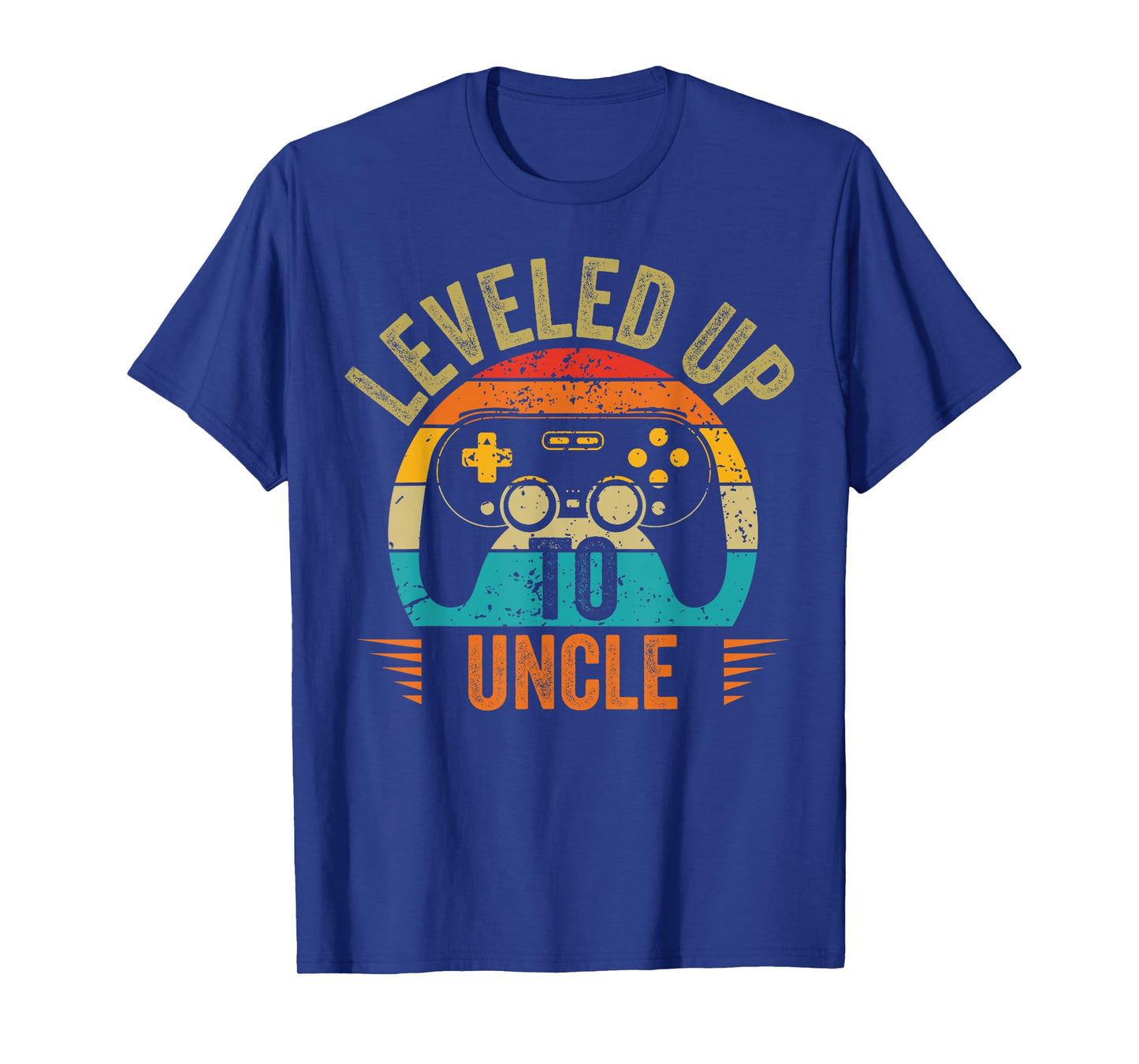 Leveling up to uncle 2025 funny video gamer vintage men T-Shirt