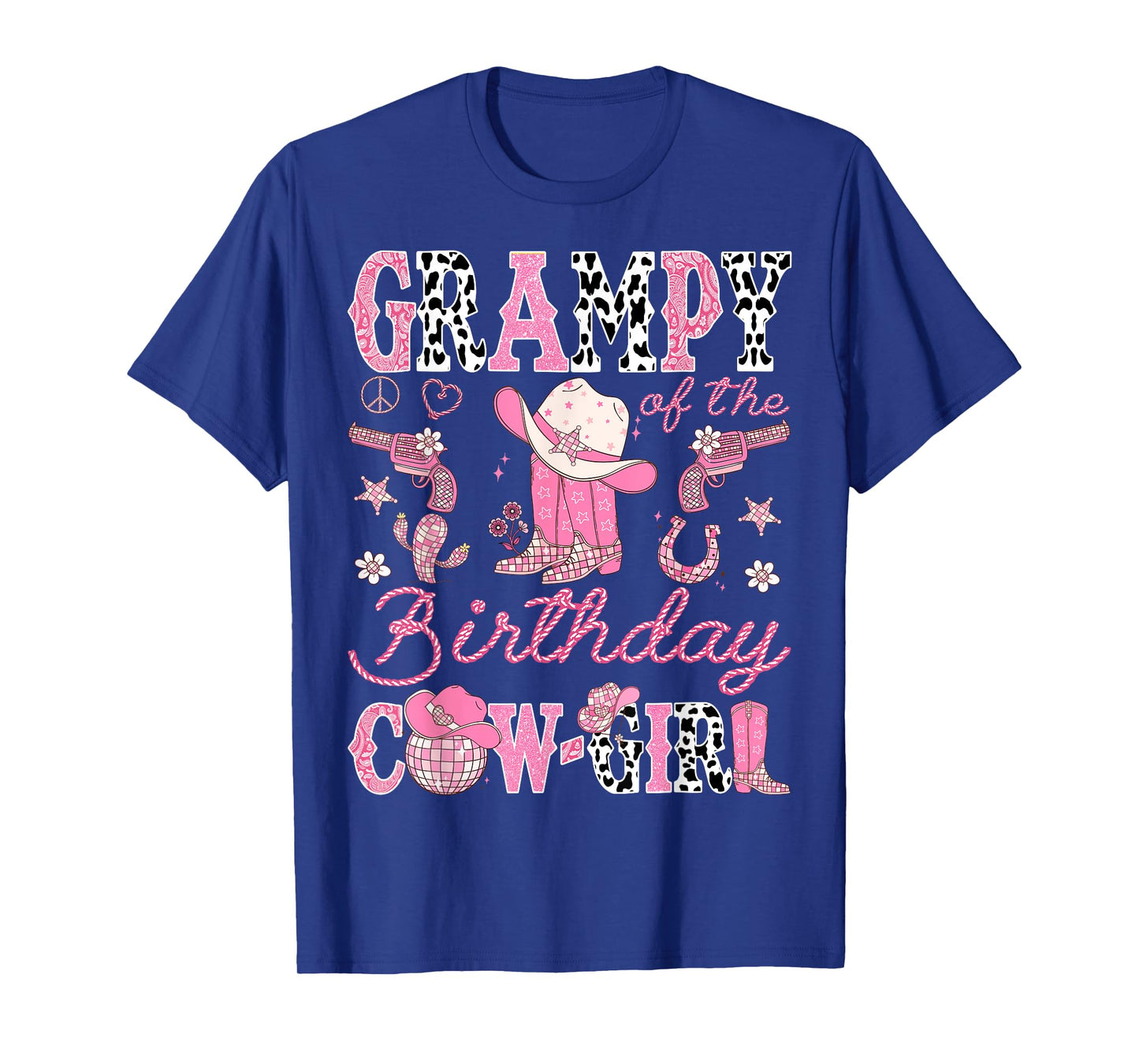 Grampy Of The Birthday Cow-Girl Pink Rodeo Western T-Shirt