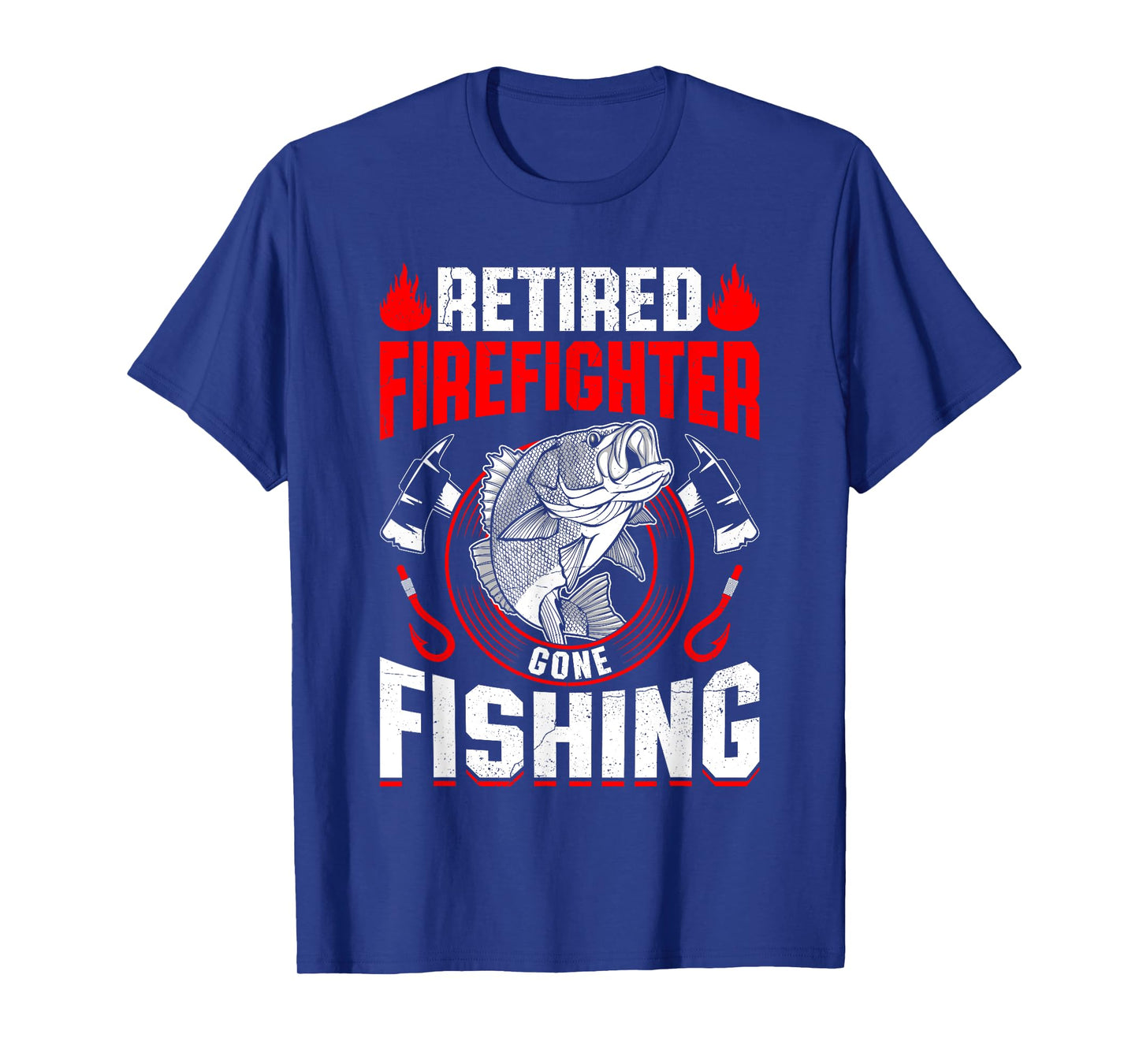 Retired Firefighter Gone Fishing Fun Firefighter Retirement T-Shirt