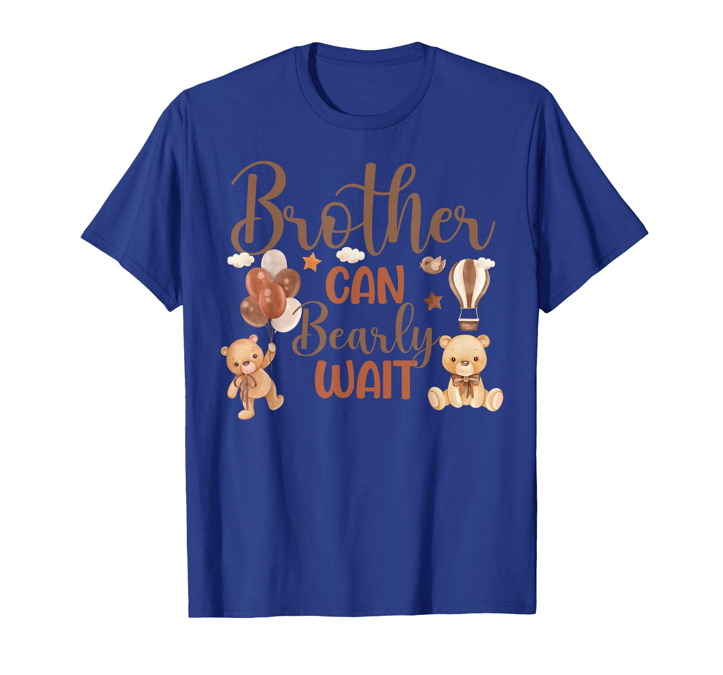 Brother Can Bearly Wait Bear Gender Neutral Boy Baby Shower T-Shirt