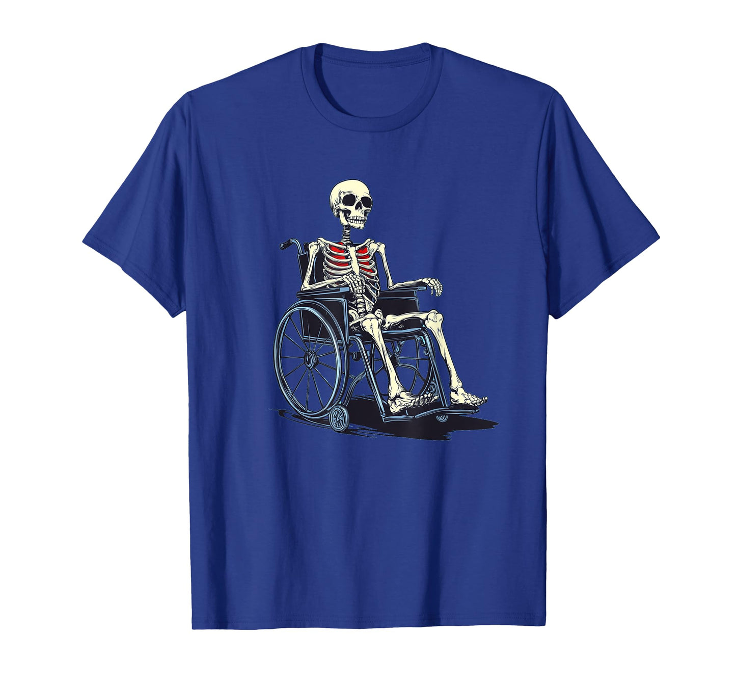 Funny Skeleton Costume in Wheelchair for Boys and Girls T-Shirt