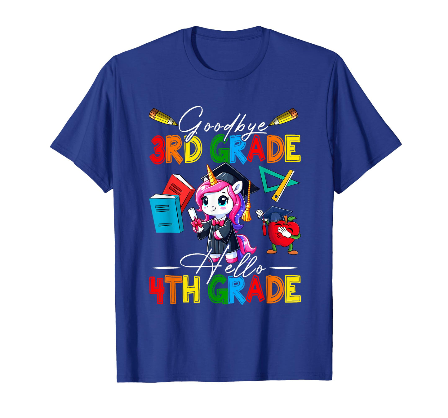 Goodbye 3rd Grade Hello 4th Grade Costume Unicorn Students T-Shirt