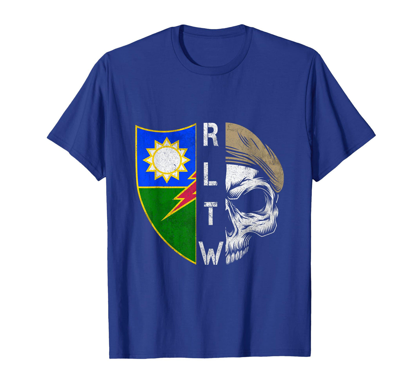 75th Ranger Regiment Skull Unit Crest RLTW Beret Veteran T-Shirt